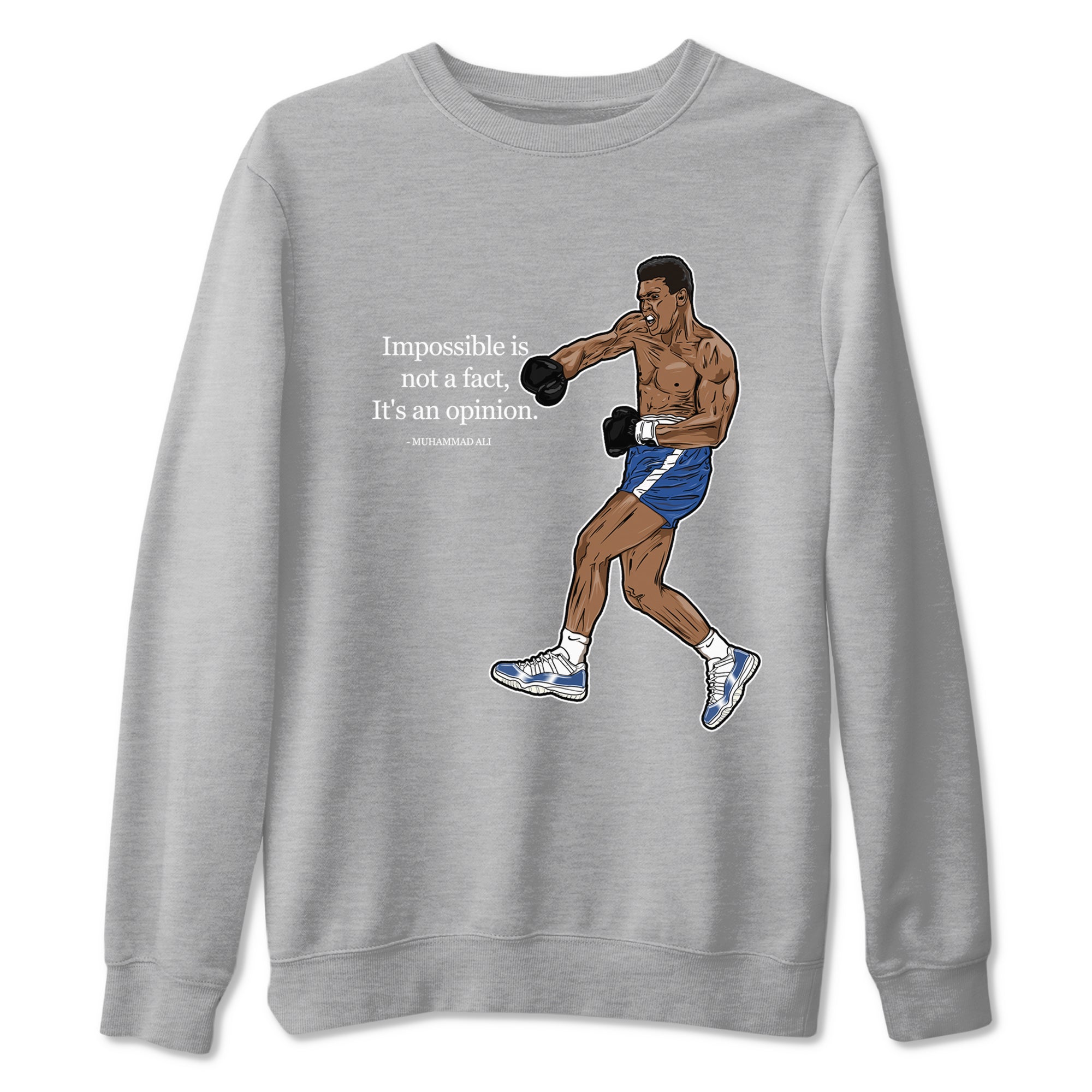 impossible is not a fact it's an opinion snkmatch Tees - Air Jordan 11 Diffused Blue