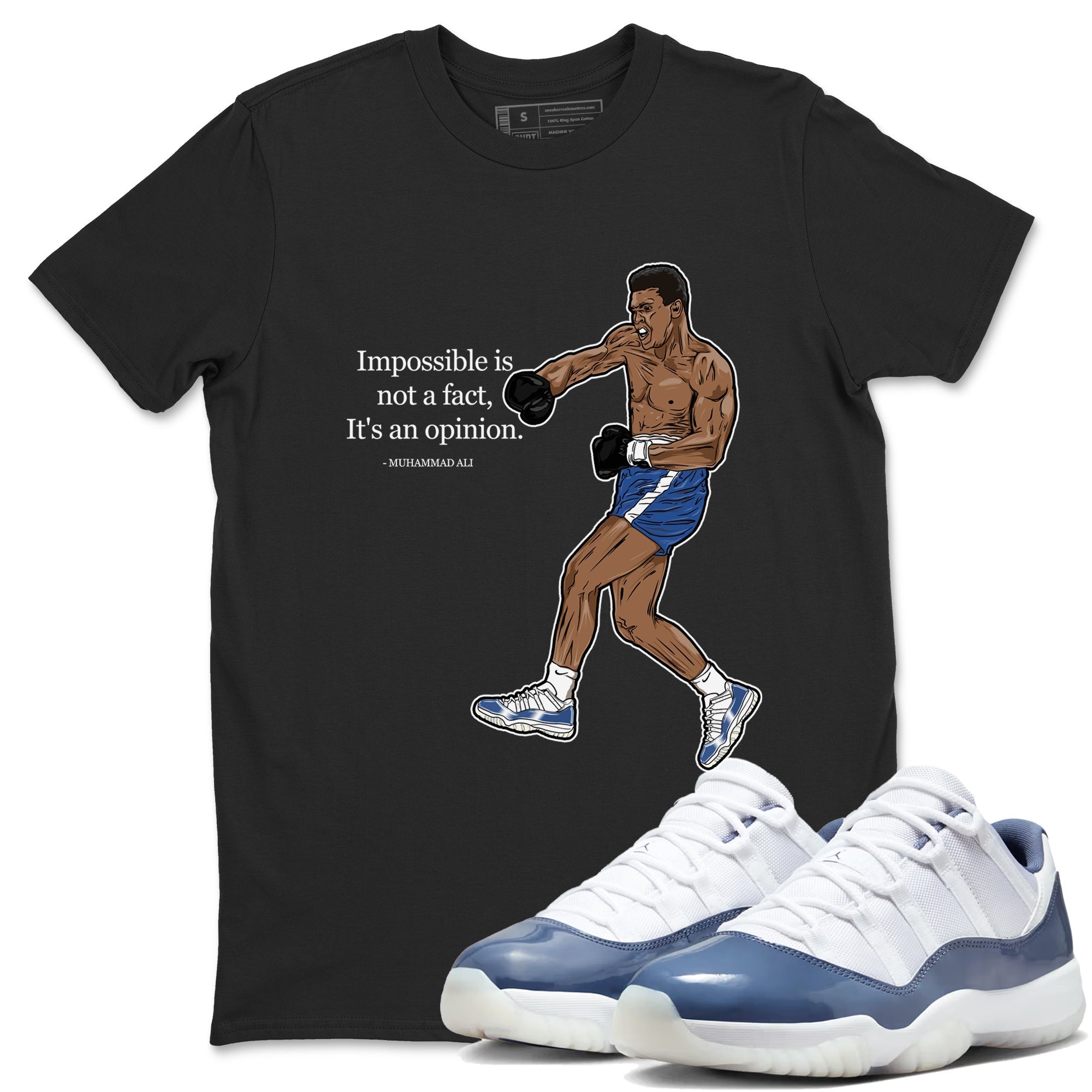 impossible is not a fact it's an opinion snkmatch Tees - Air Jordan 11 Diffused Blue
