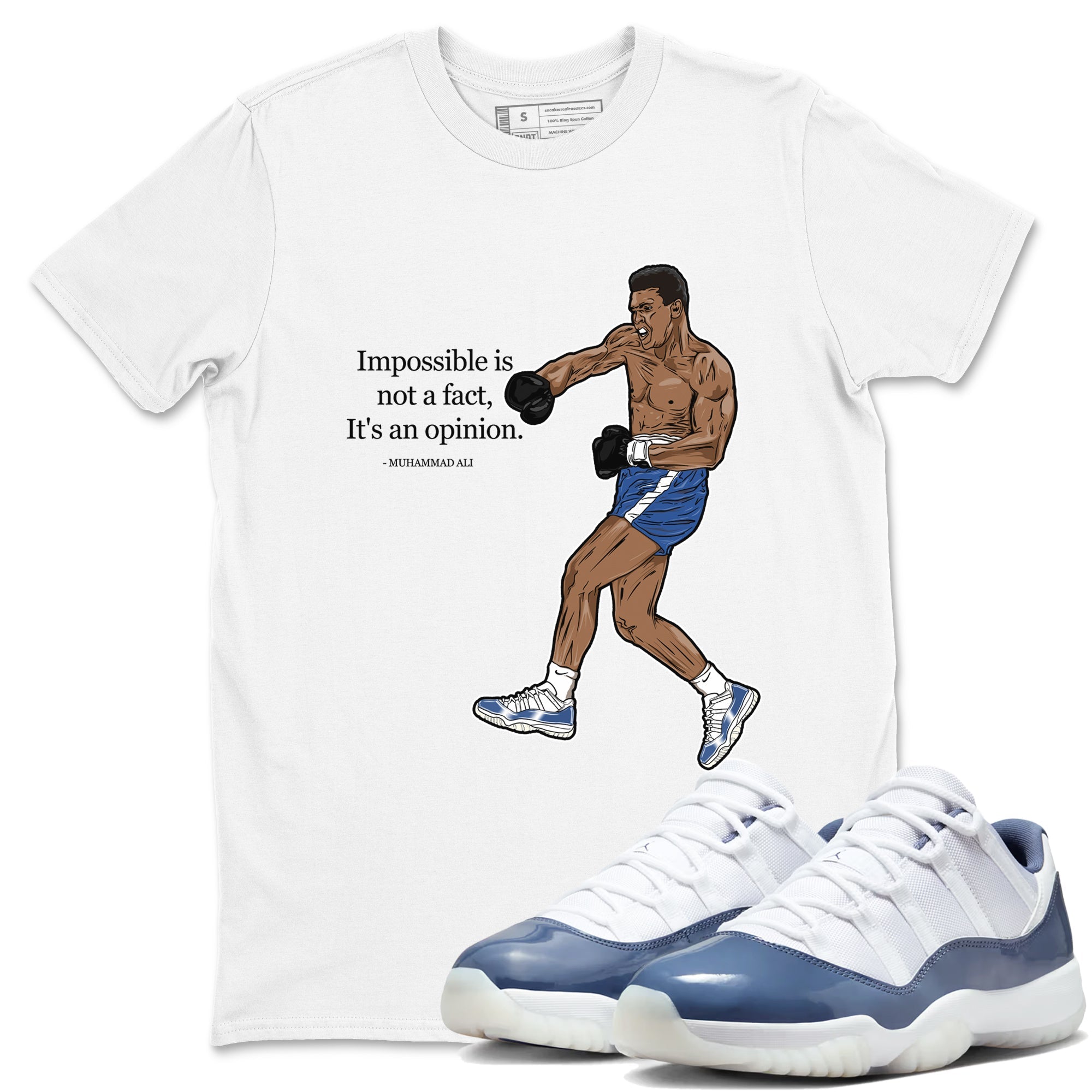 impossible is not a fact it's an opinion snkmatch Tees - Air Jordan 11 Diffused Blue