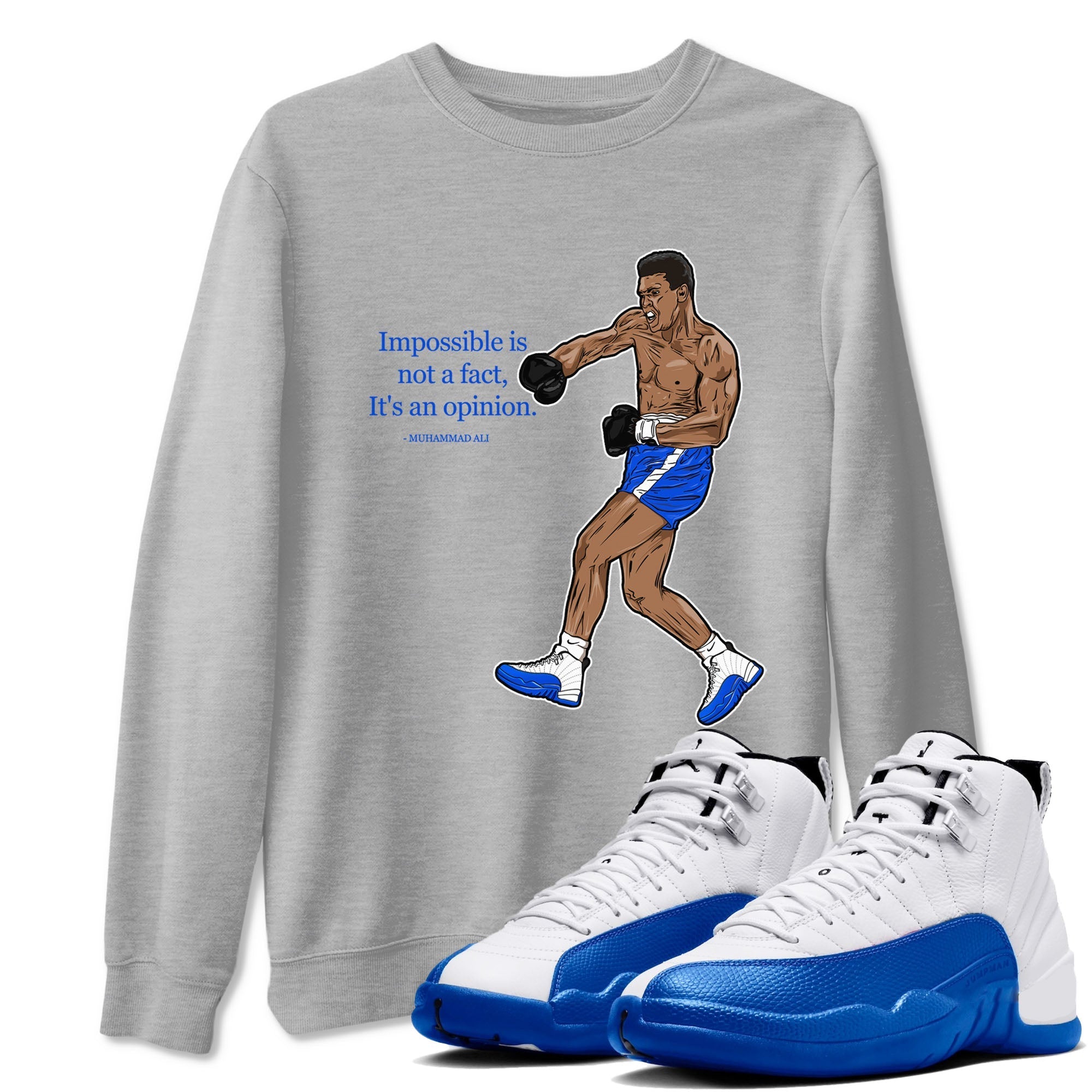 impossible is not a fact it's an opinion snkmatch Tees - Air Jordan 12 Blueberry