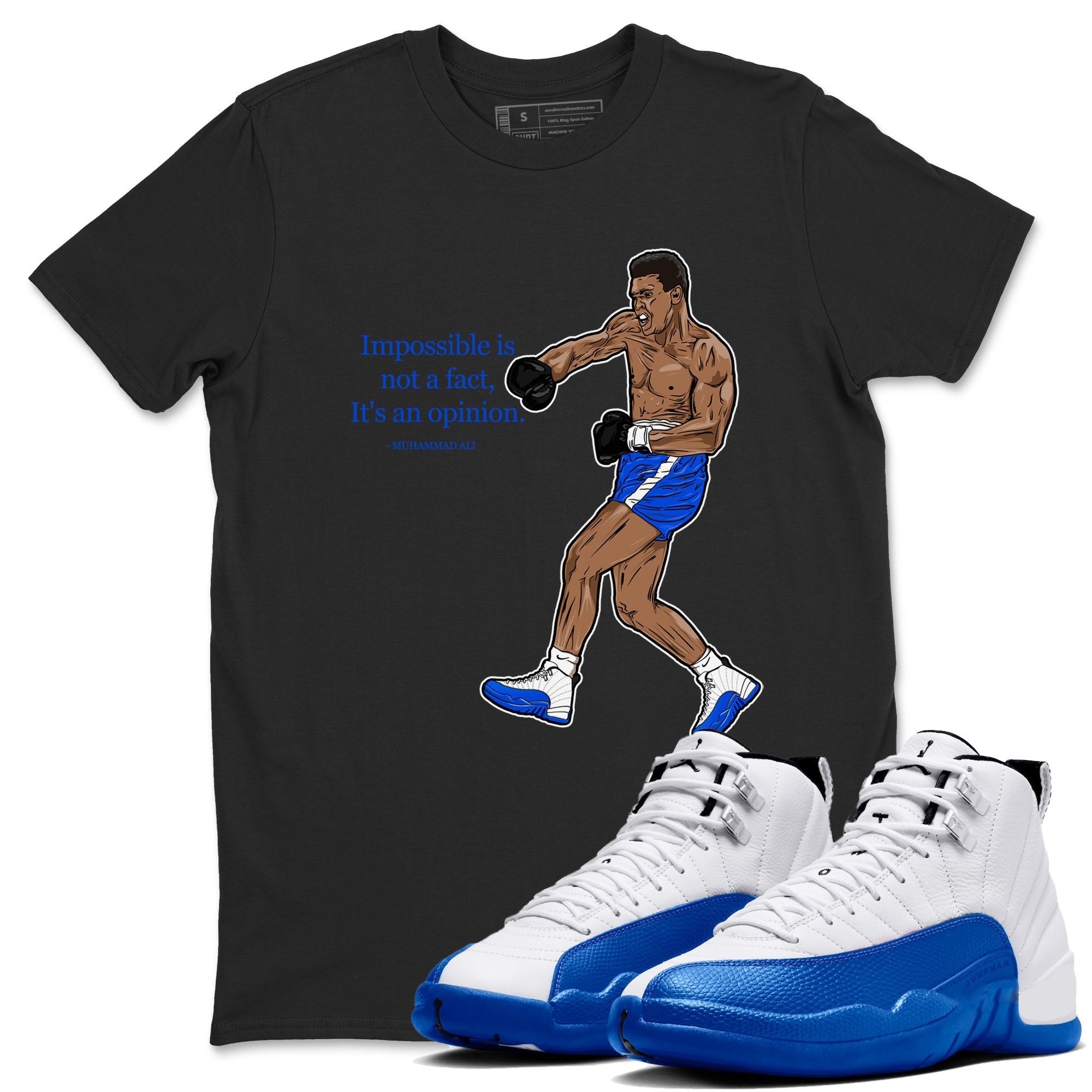 impossible is not a fact it's an opinion snkmatch Tees - Air Jordan 12 Blueberry