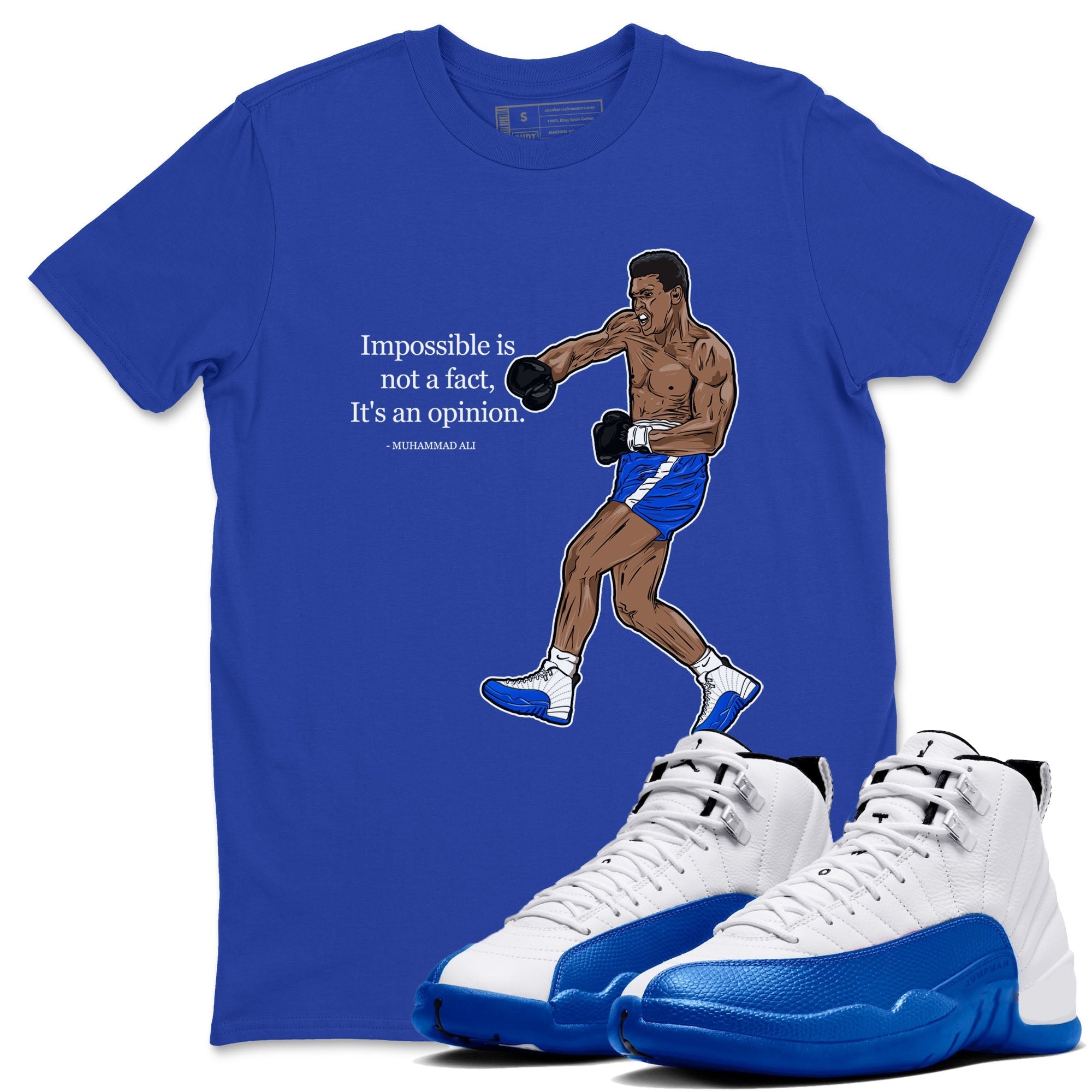 impossible is not a fact it's an opinion snkmatch Tees - Air Jordan 12 Blueberry