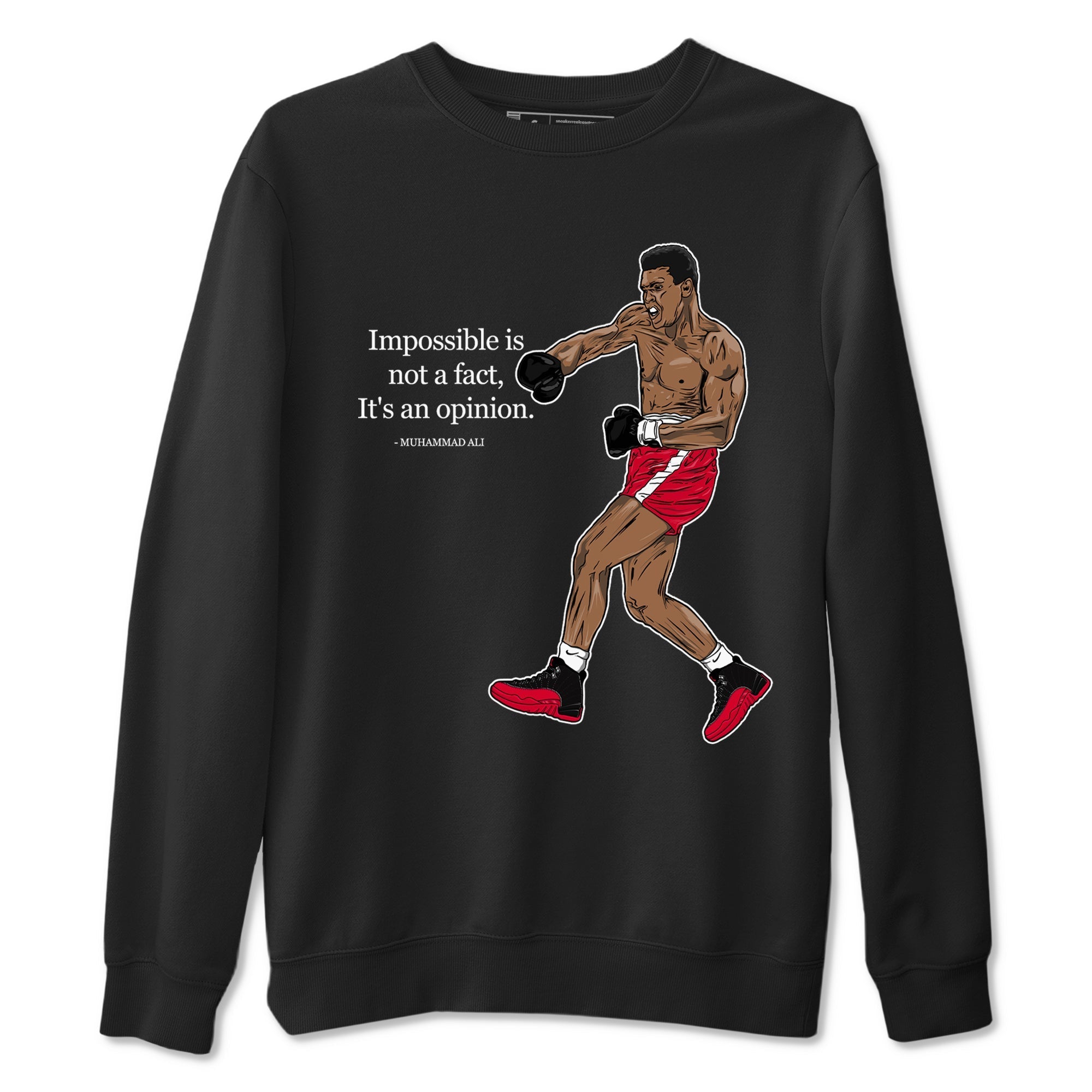 Impossible Is Not A Fact It's An Opinion snkmatch Tees - Air Jordan 12 Flu Game
