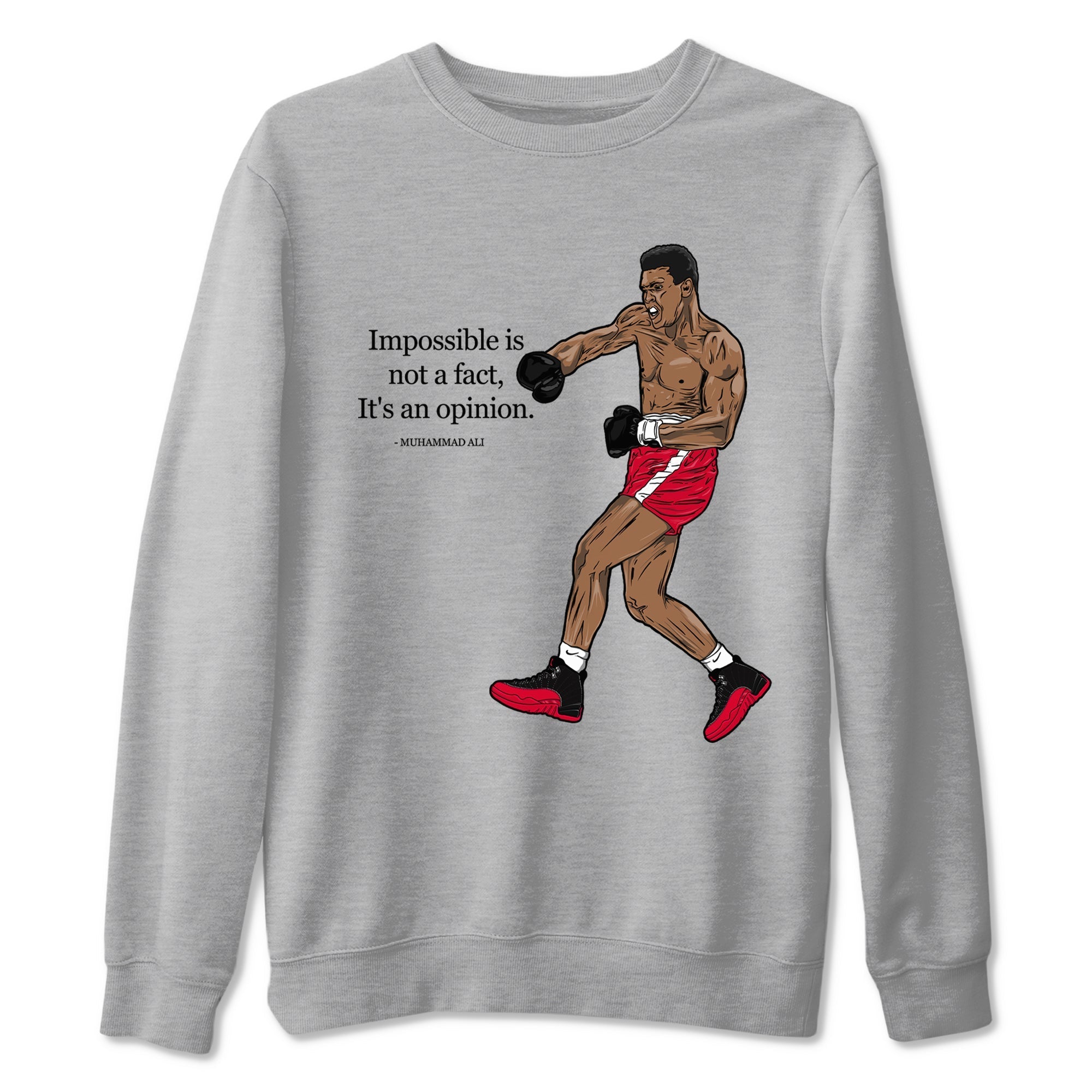 Impossible Is Not A Fact It's An Opinion snkmatch Tees - Air Jordan 12 Flu Game