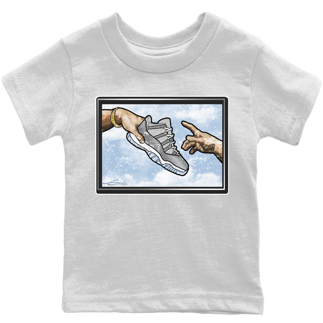 Adam's Creation Kids Tops - Air Jordan 11 Cool Grey