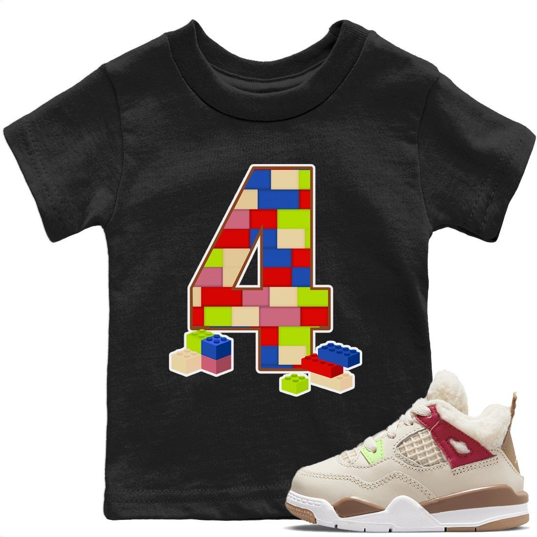 Brick Number Four Kids Tops - Air Jordan 4 Wild Things