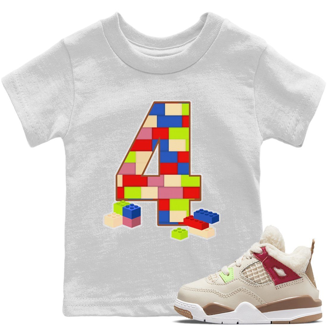 Brick Number Four Kids Tops - Air Jordan 4 Wild Things