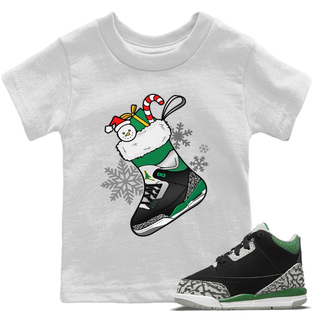 snkmatch Stocking Kids Tops - Air Jordan 3 Pine Green