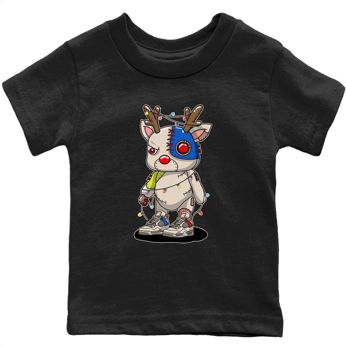 Cyborg Reindeer Kids Tops - Air Jordan 4 Wild Things