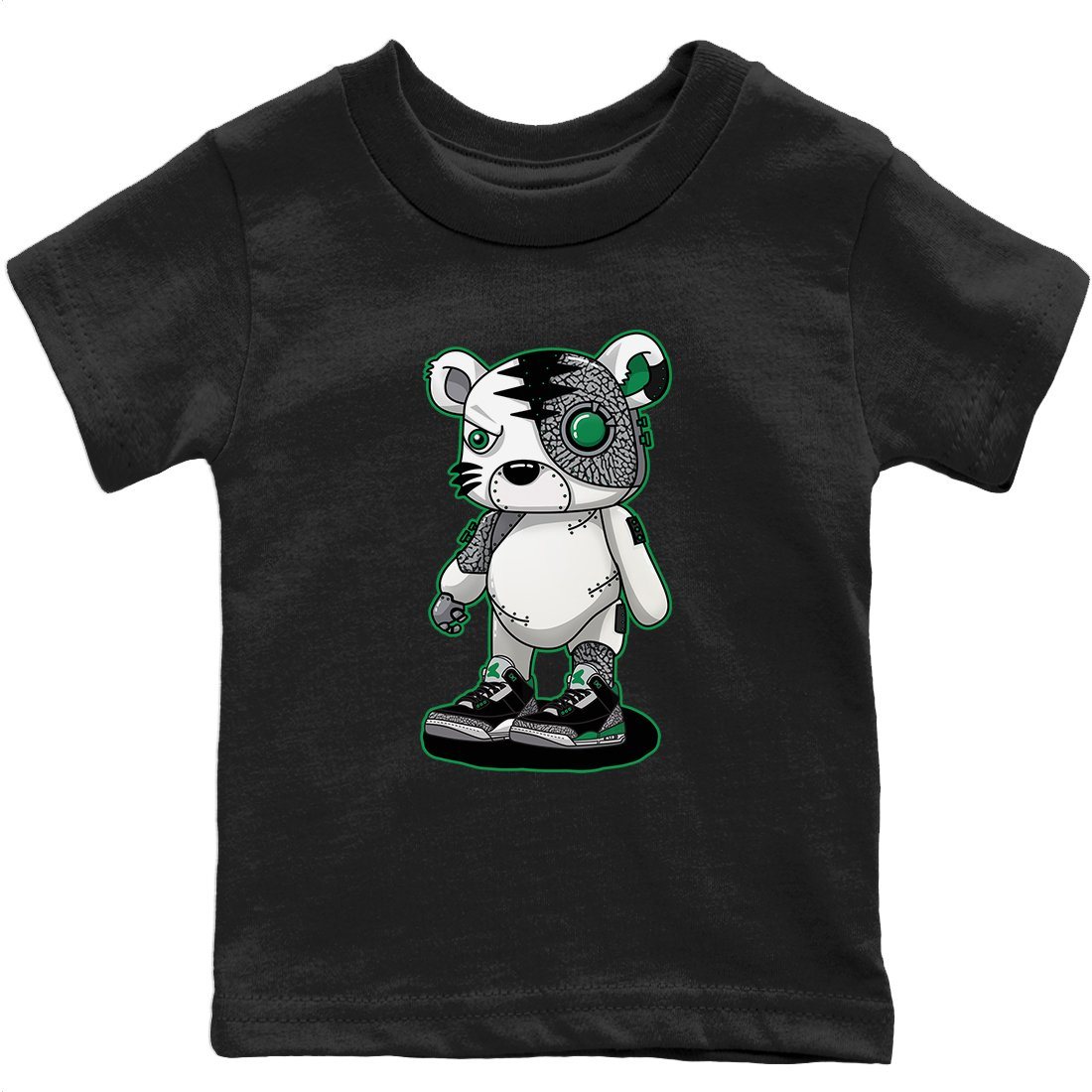 Cyborg Tiger Kids Tops - Air Jordan 3 Pine Green