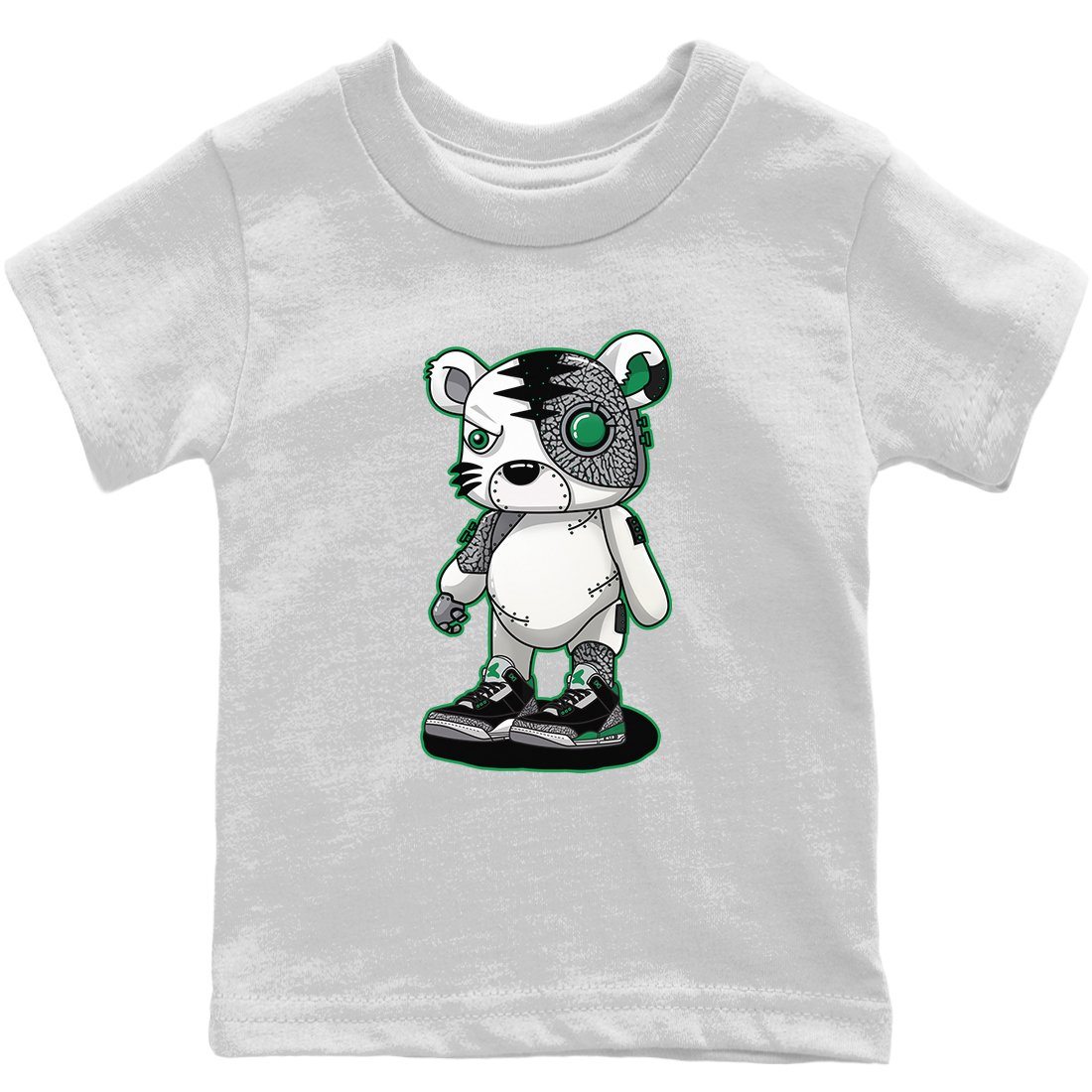 Cyborg Tiger Kids Tops - Air Jordan 3 Pine Green