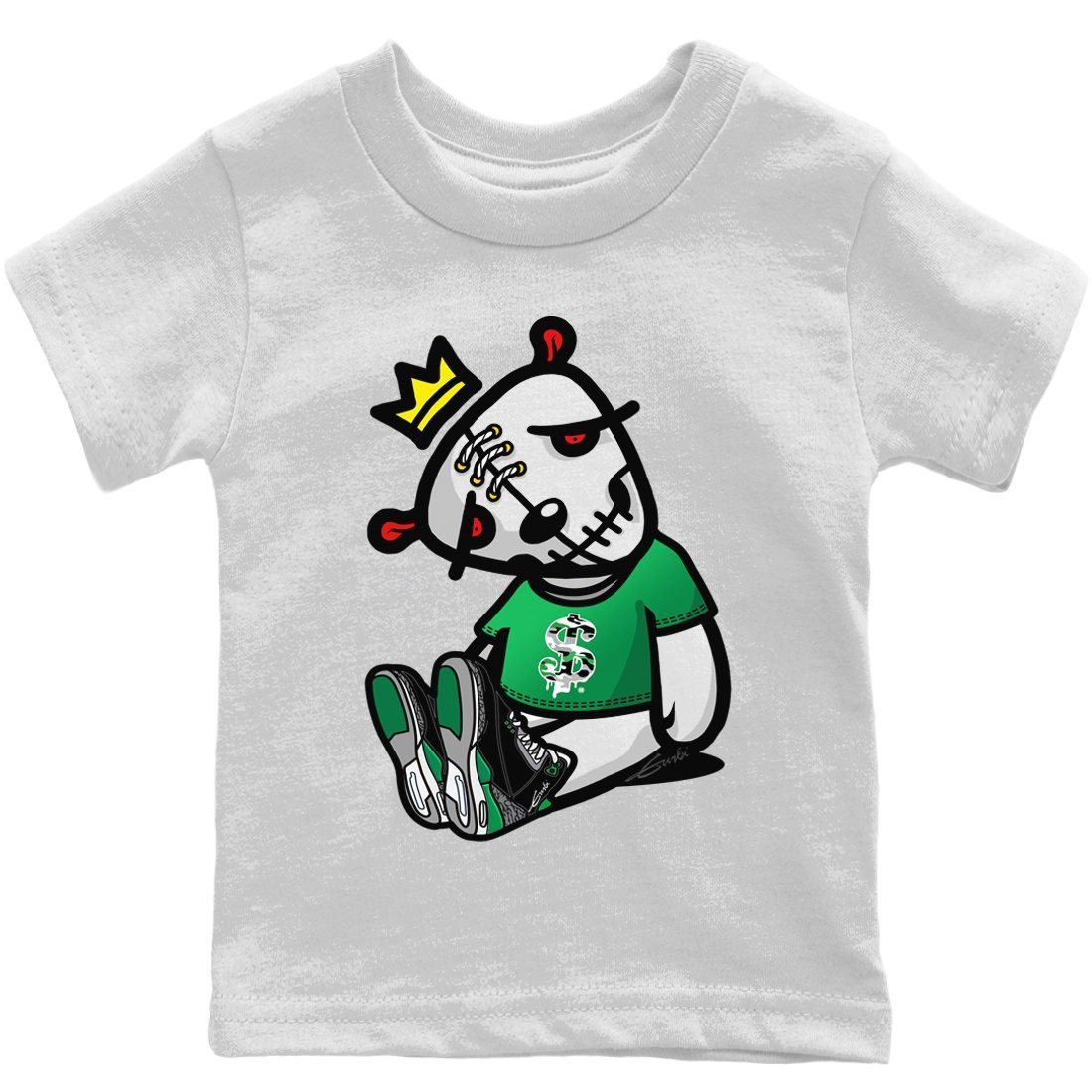 Dead Dolls Kids Tops - Air Jordan 3 Pine Green