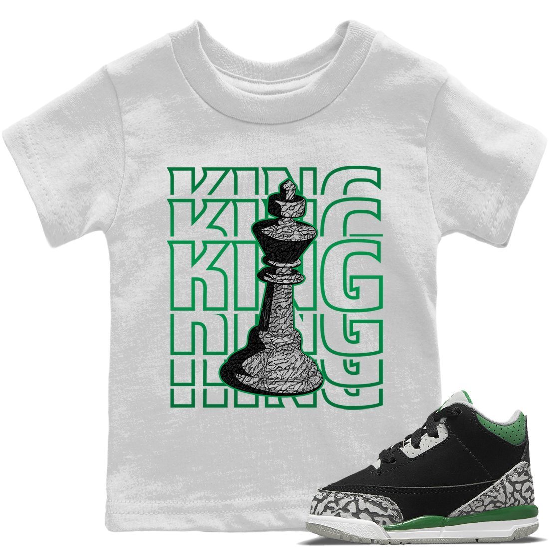 King Kids Tops - Air Jordan 3 Pine Green