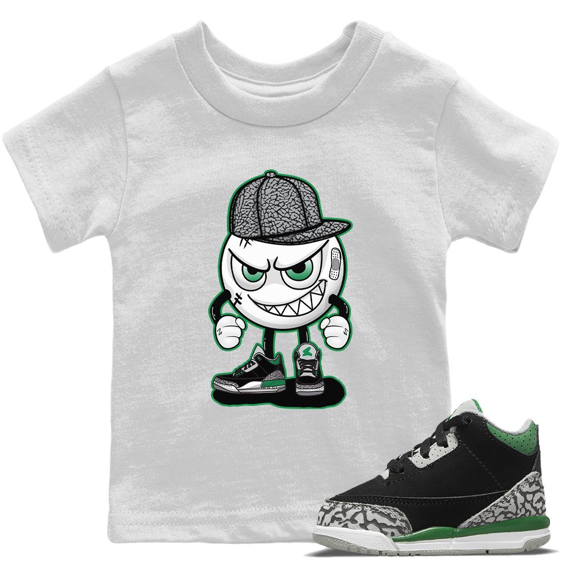 Mischief Kids Tops - Air Jordan 3 Pine Green
