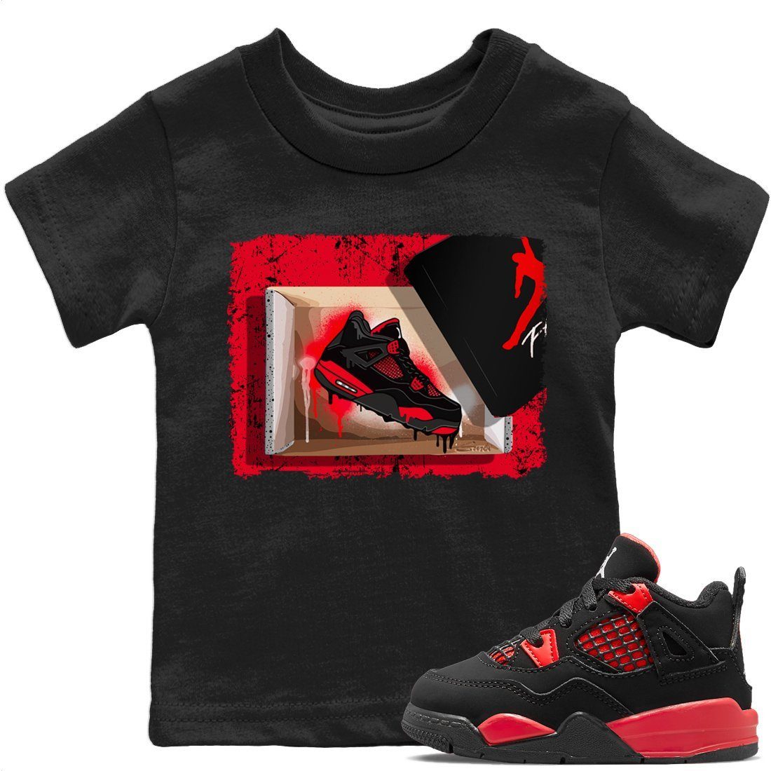 New Kicks Kids Tops - Air Jordan 4 Red Thunder