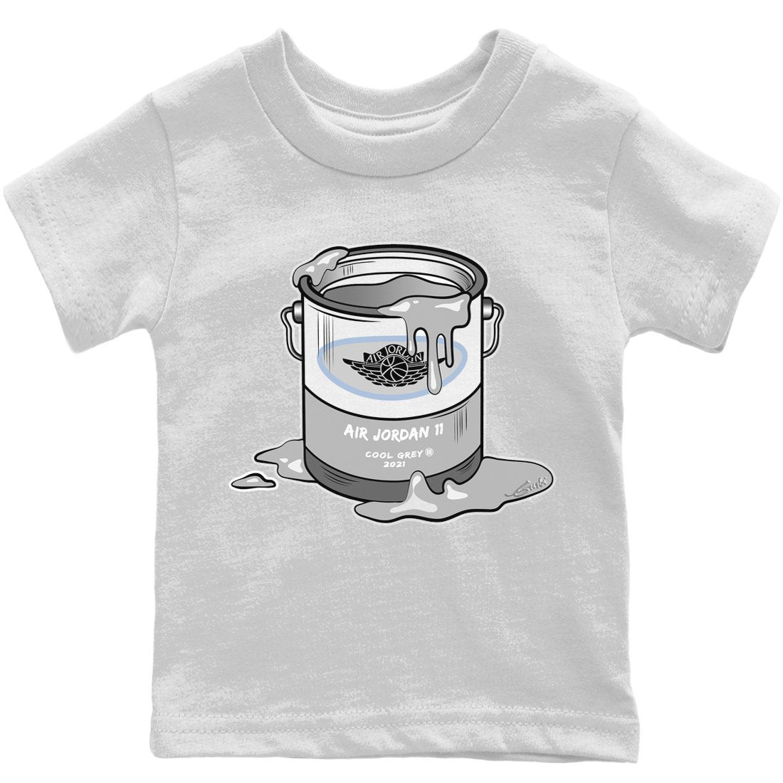 Bucket Kids Tops - Air Jordan 11 Cool Grey