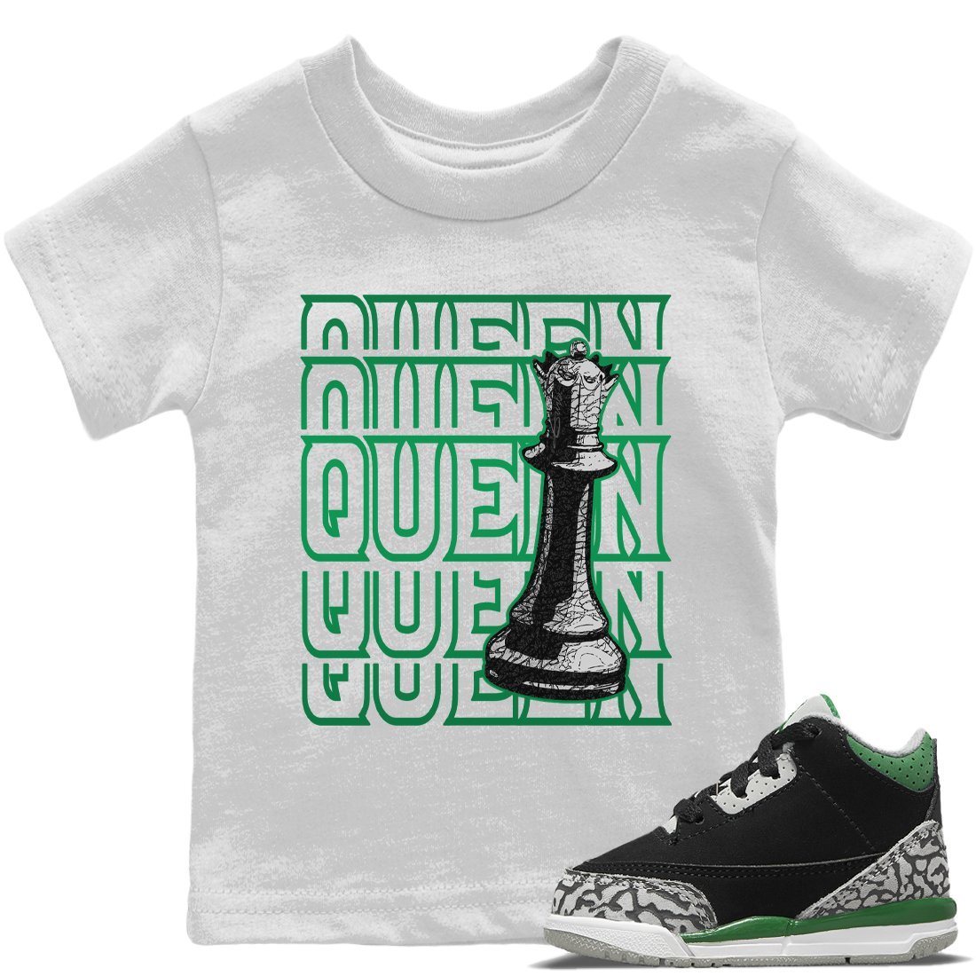 Queen Kids Tops - Air Jordan 3 Pine Green