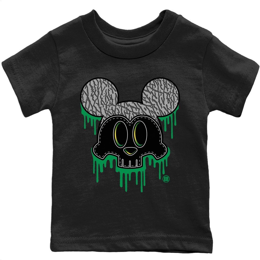 Skull Mouse Kids Tops - Air Jordan 3 Pine Green
