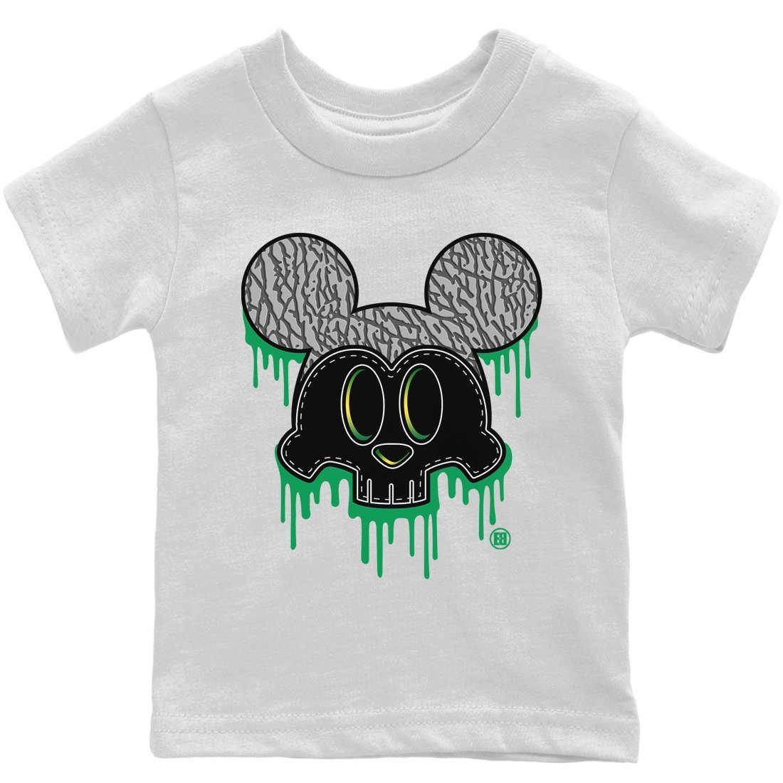 Skull Mouse Kids Tops - Air Jordan 3 Pine Green