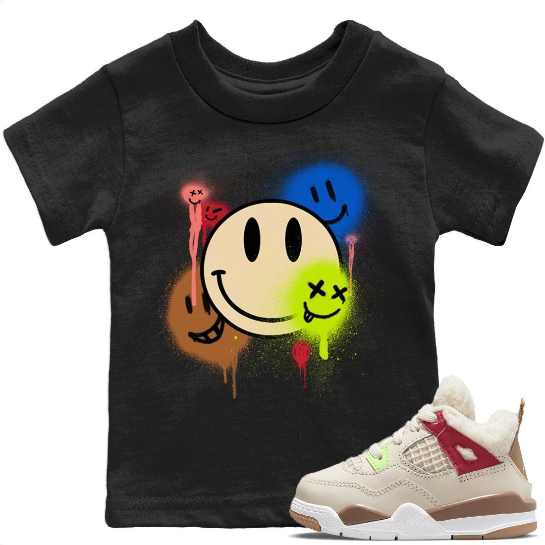 Smile Painting Kids Tops - Air Jordan 4 Wild Things