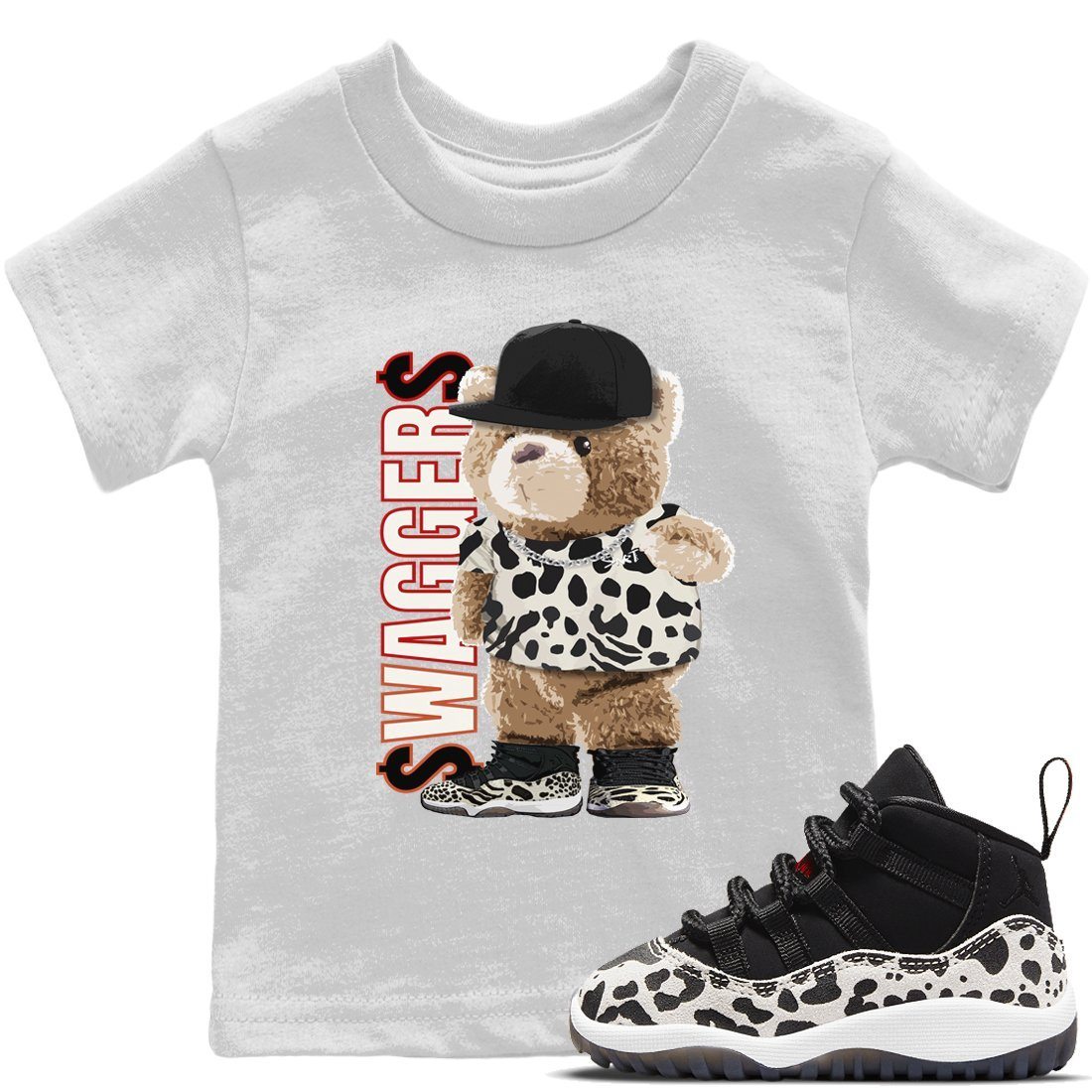 Bear Swaggers Kids Tops - Air Jordan 11 Animal Instinct