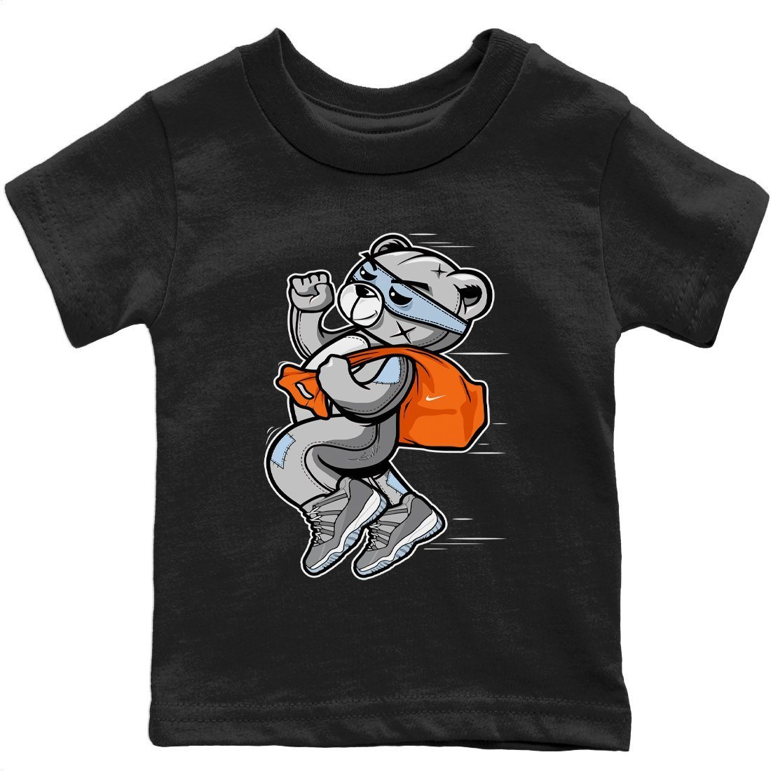 Thief Bear Kids Tops - Air Jordan 11 Cool Grey