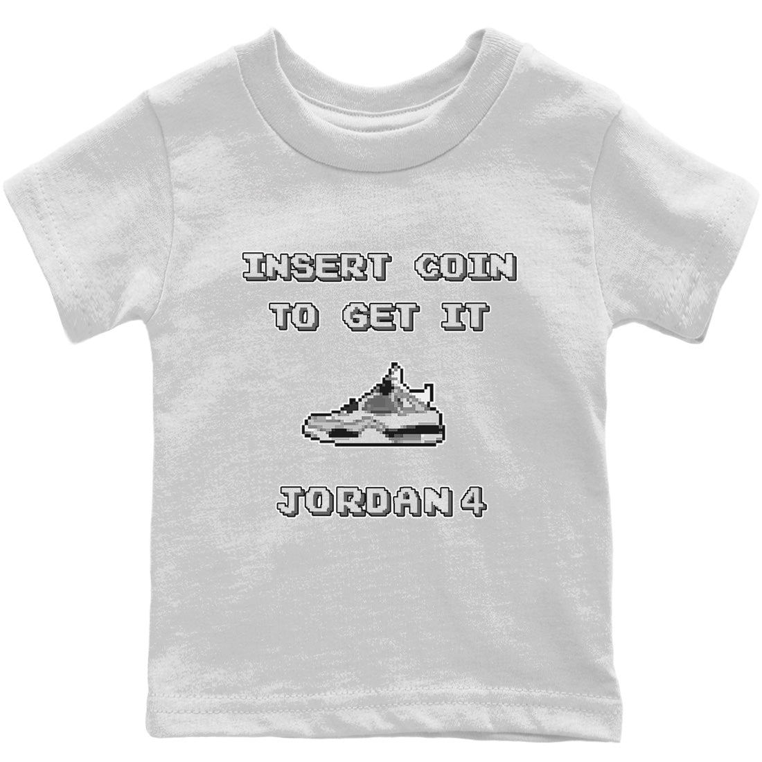 Insert Coin Kids Tops - Air Jordan 4 Military Black