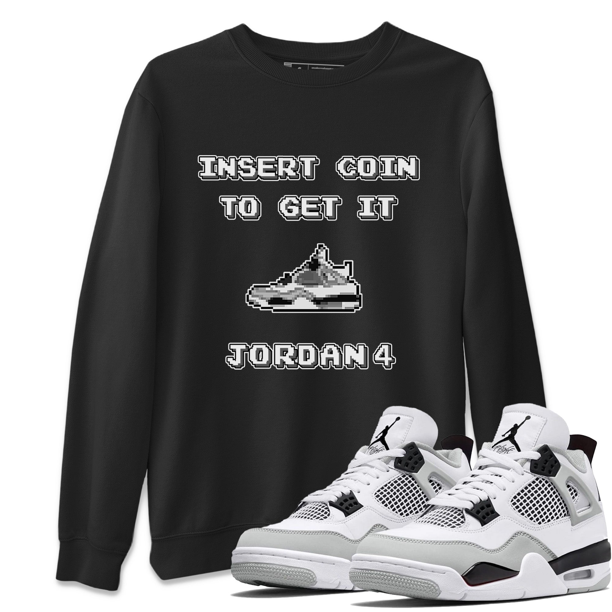 Insert Coin Unisex Tops - Air Jordan 4 Military Black