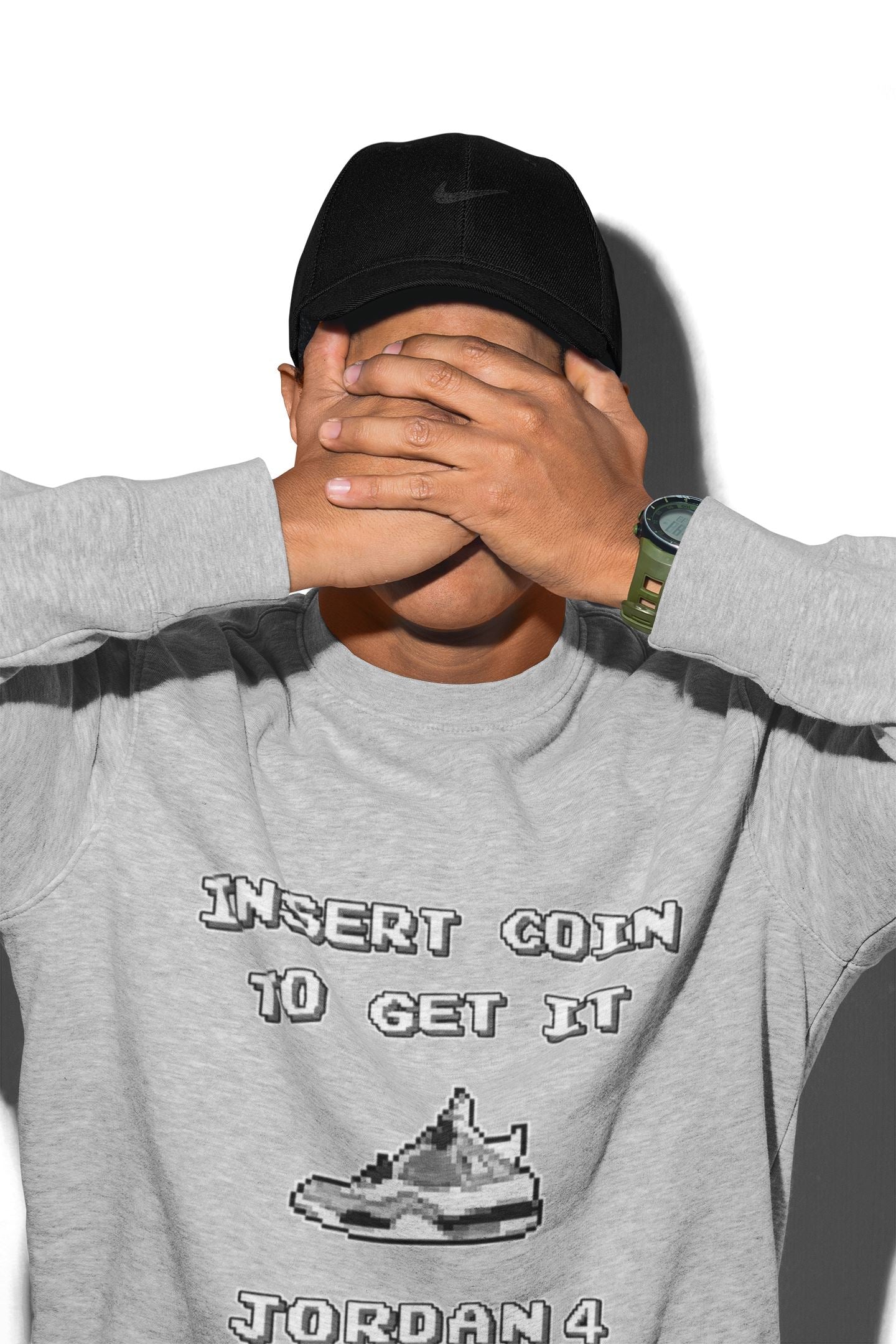 Insert Coin Unisex Tops - Air Jordan 4 Military Black