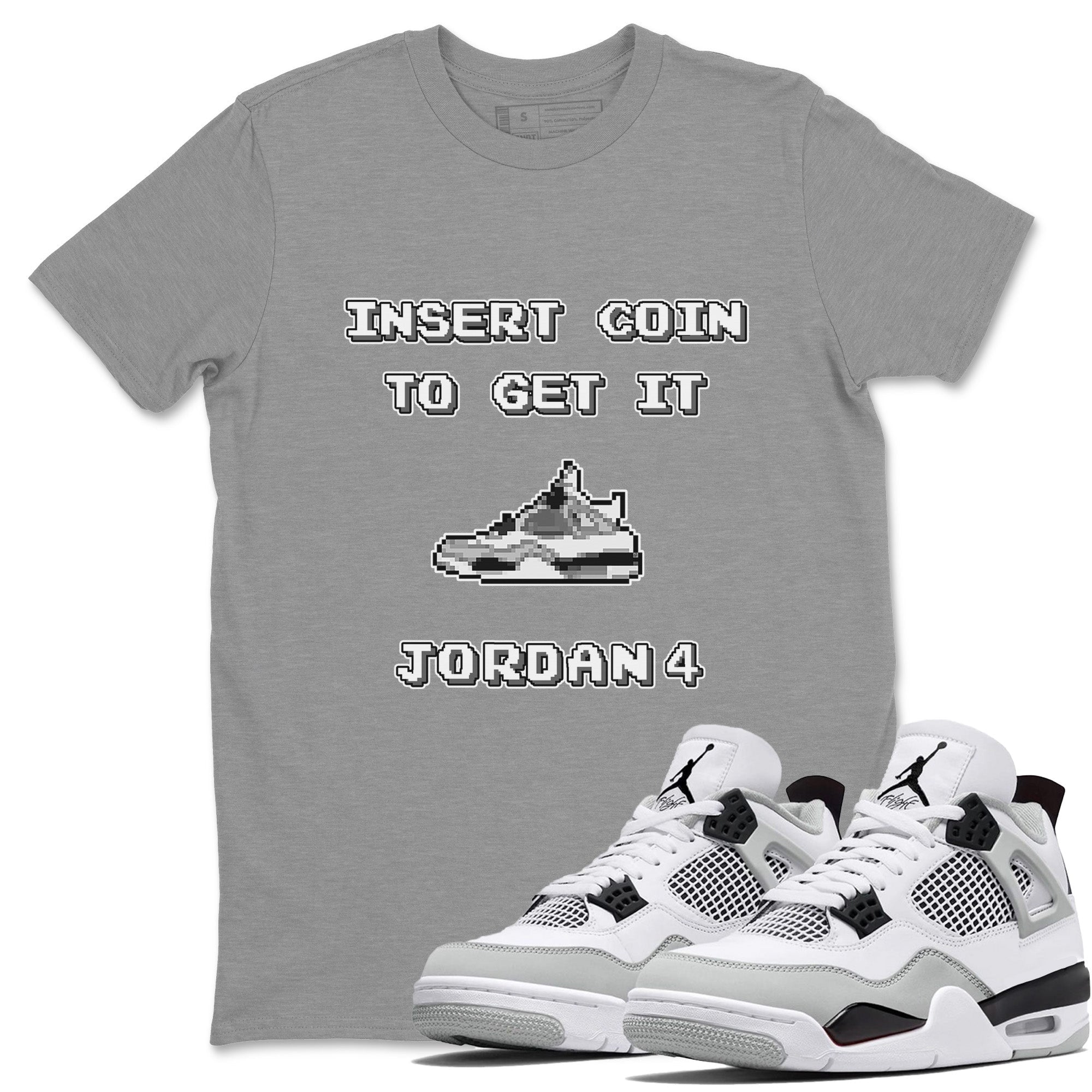 Insert Coin Unisex Tops - Air Jordan 4 Military Black