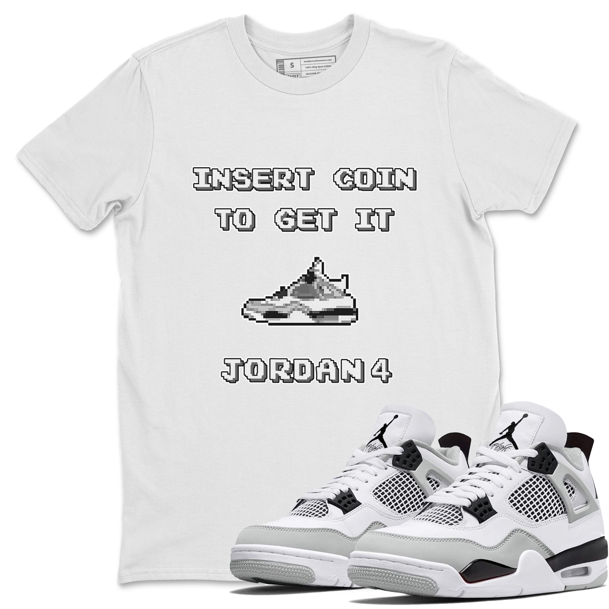 Insert Coin Unisex Tops - Air Jordan 4 Military Black
