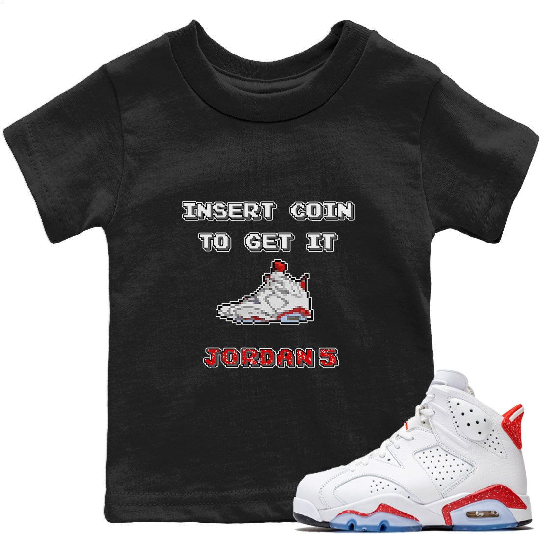 Insert Coin Kids Tops - Air Jordan 6 Red Velvet Cookies