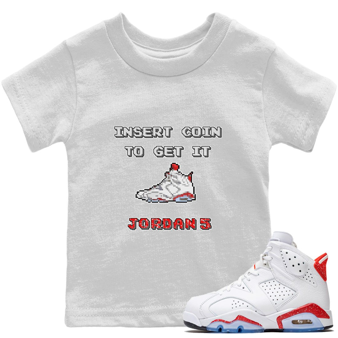 Insert Coin Kids Tops - Air Jordan 6 Red Velvet Cookies