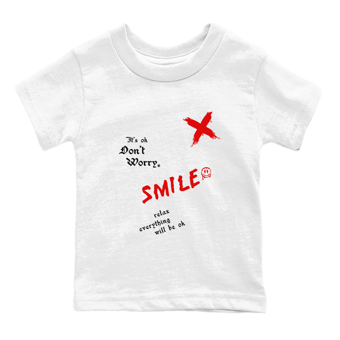 It's Ok Don't Worry snkmatch Tees Kids - Air Jordan 1 Black Toe Reimagined