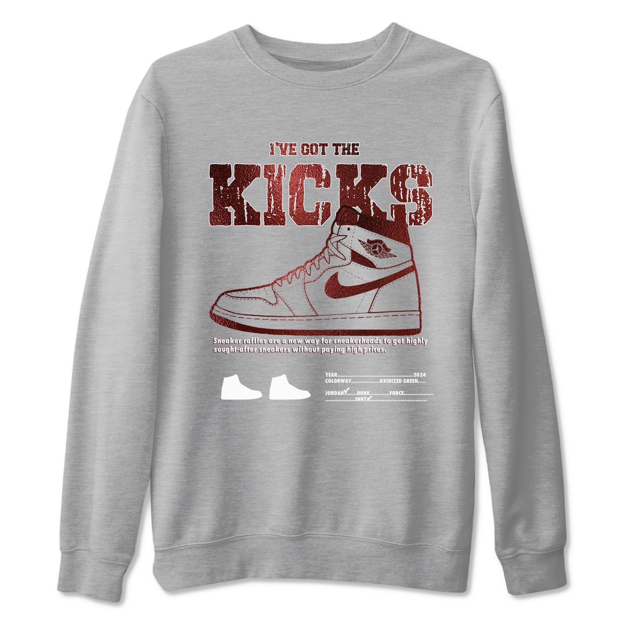 I've Got The Kicks snkmatch Tees - Air Jordan 1 Metallic Burgundy