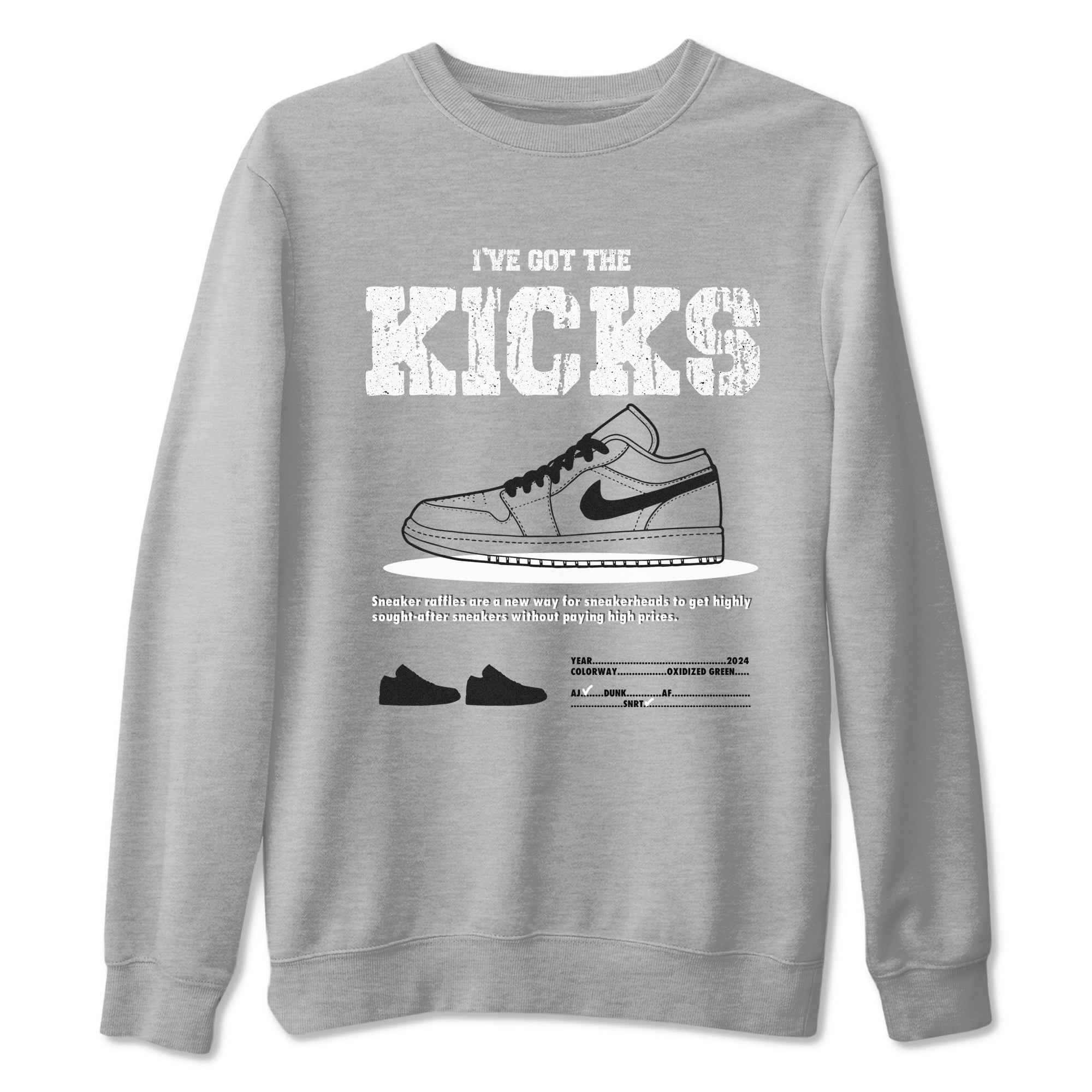 I've Got the Kicks snkmatch Tees - Air Jordan 1 Wolf Grey