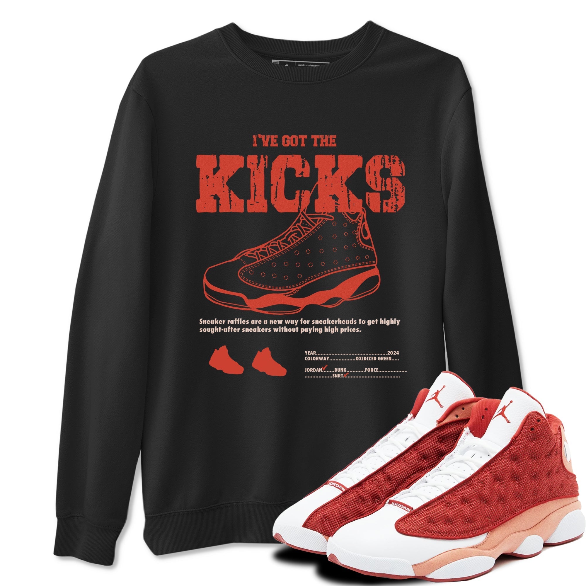 I've Got The Kicks snkmatch Tees - Air Jordan 13 Dune Red