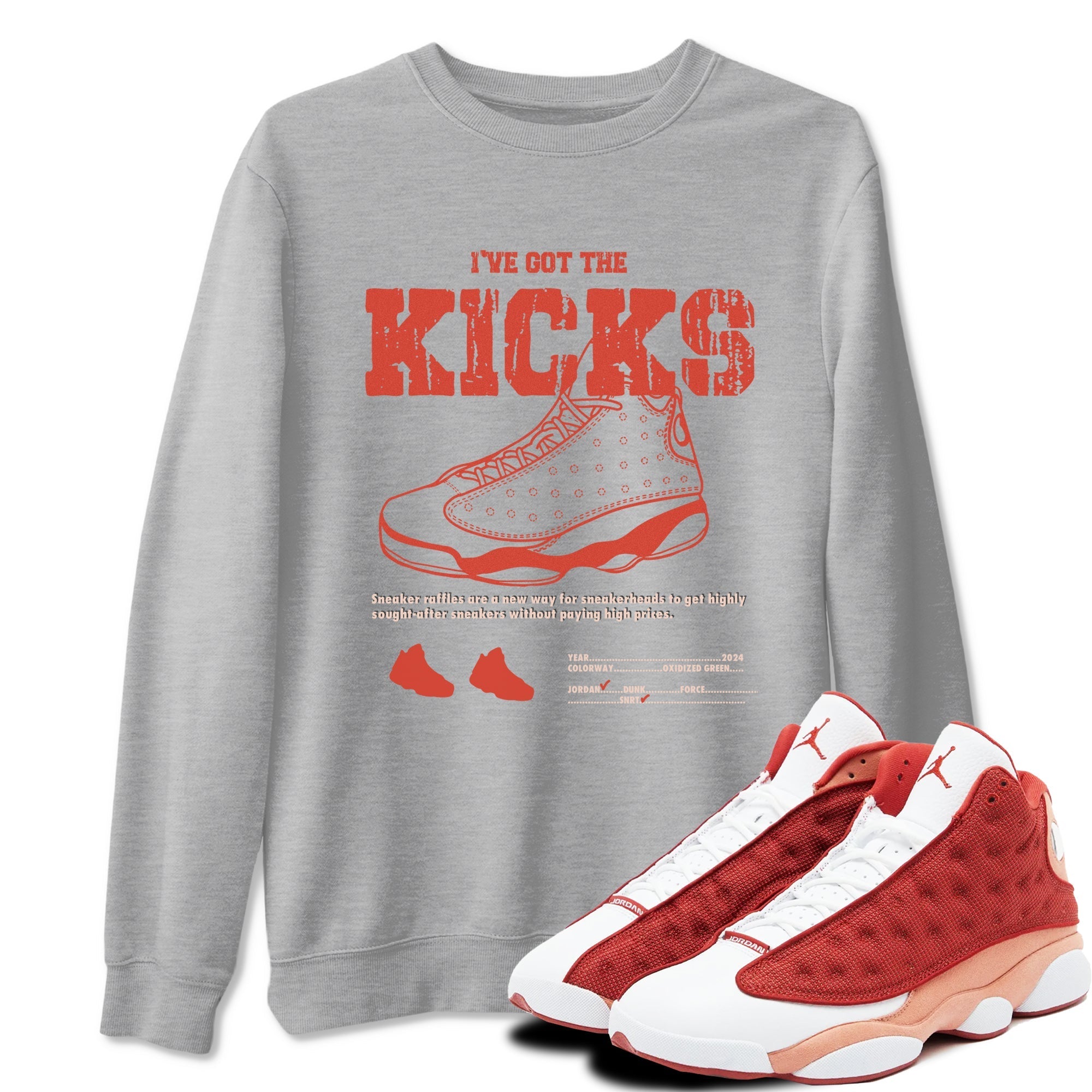 I've Got The Kicks snkmatch Tees - Air Jordan 13 Dune Red