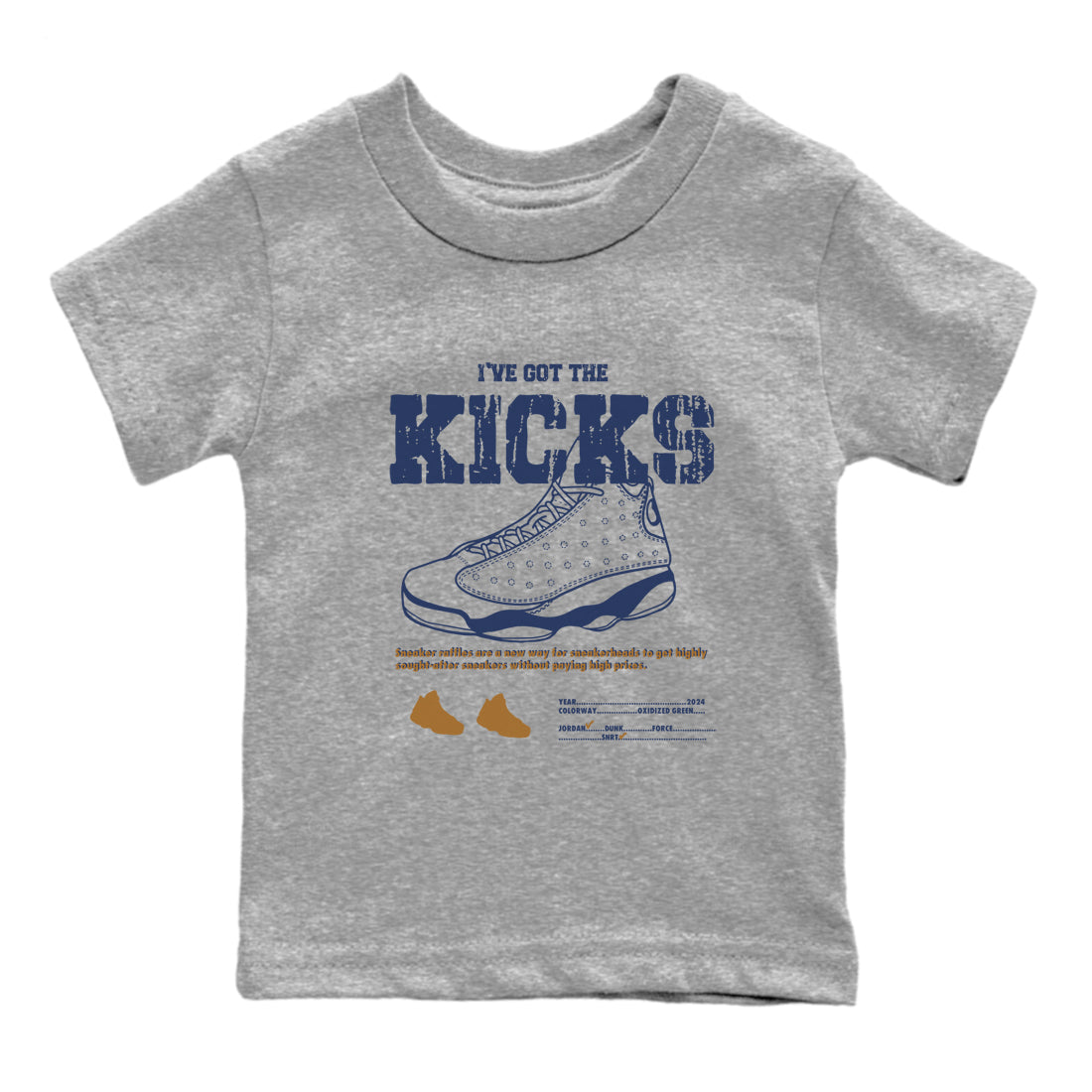 I've Got The Kicks snkmatch Tees Kids - Air Jordan 13 Midnight Navy