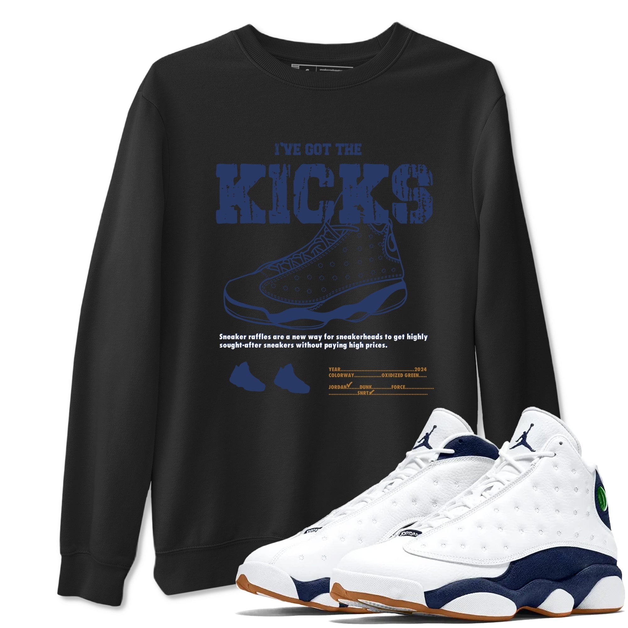 I've Got The Kicks snkmatch Tees - Air Jordan 13 Midnight Navy