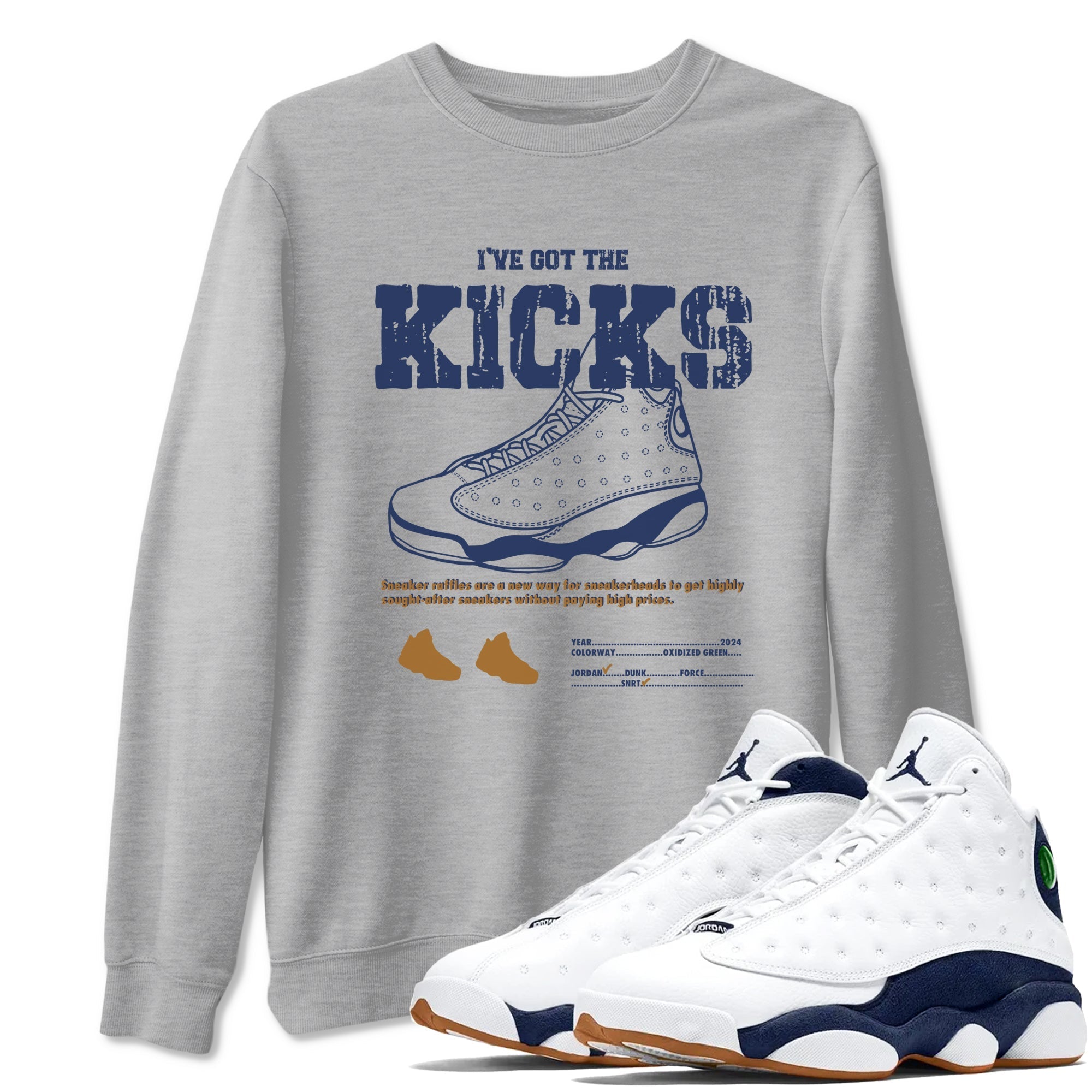 I've Got The Kicks snkmatch Tees - Air Jordan 13 Midnight Navy
