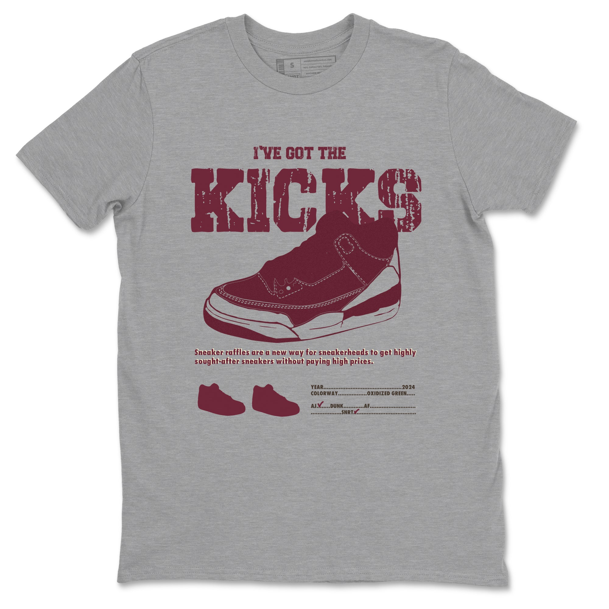 I've Got The Kicks snkmatch Tees - Air Jordan 3 A Ma Maniere x Burgundy Crush