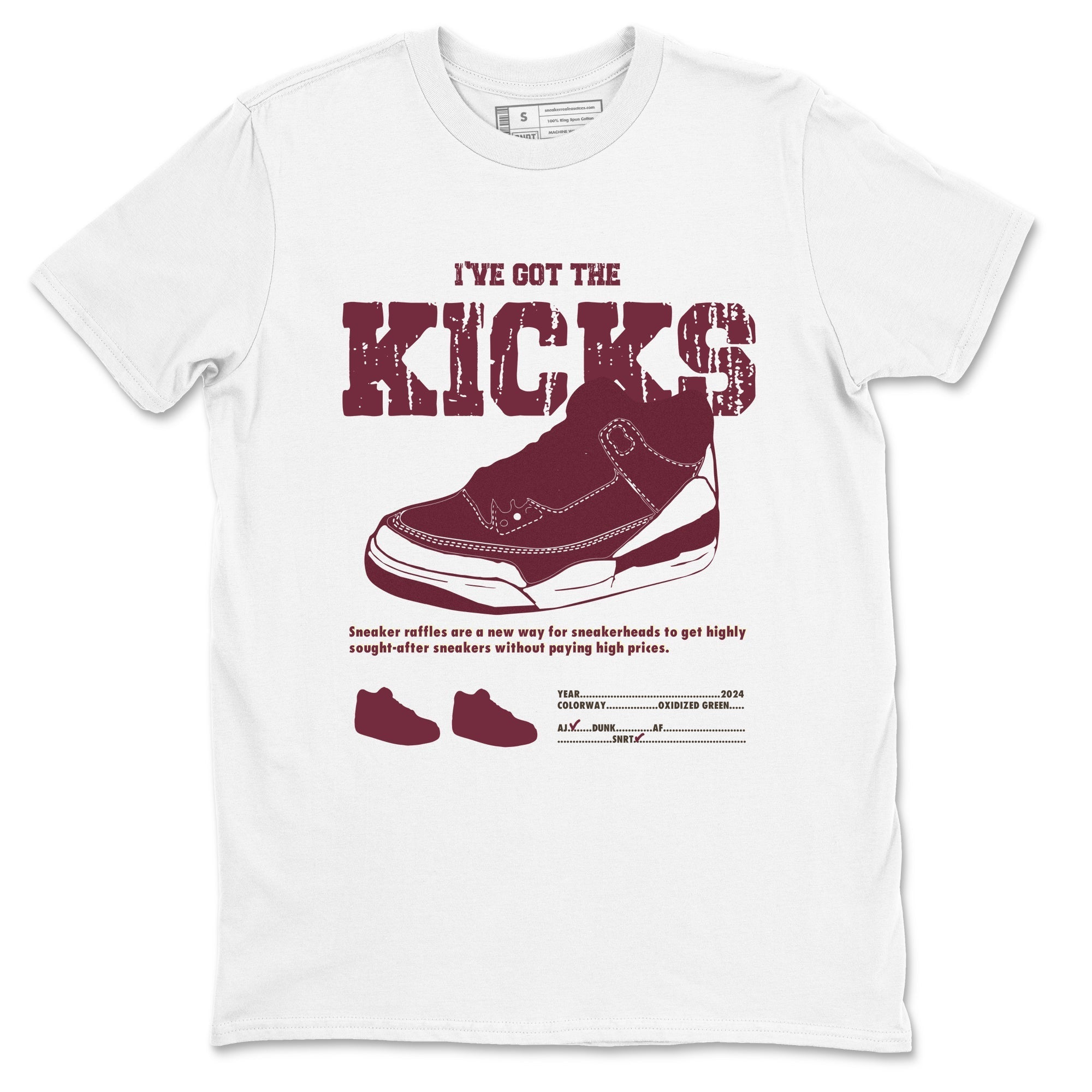 I've Got The Kicks snkmatch Tees - Air Jordan 3 A Ma Maniere x Burgundy Crush