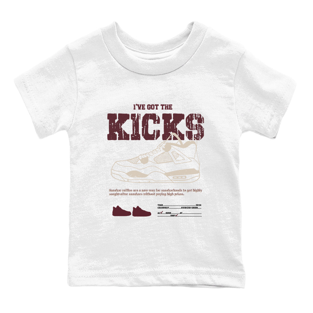 I've Got The Kicks snkmatch Tees Kids - Air Jordan 4 A Ma Maniere x Fossil Stone