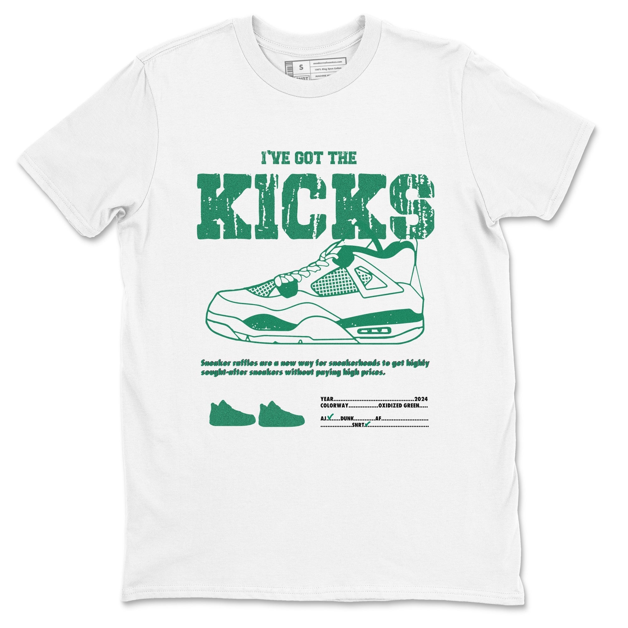 I've Got The Kicks snkmatch Tees - Air Jordan 4 Oxidized Green