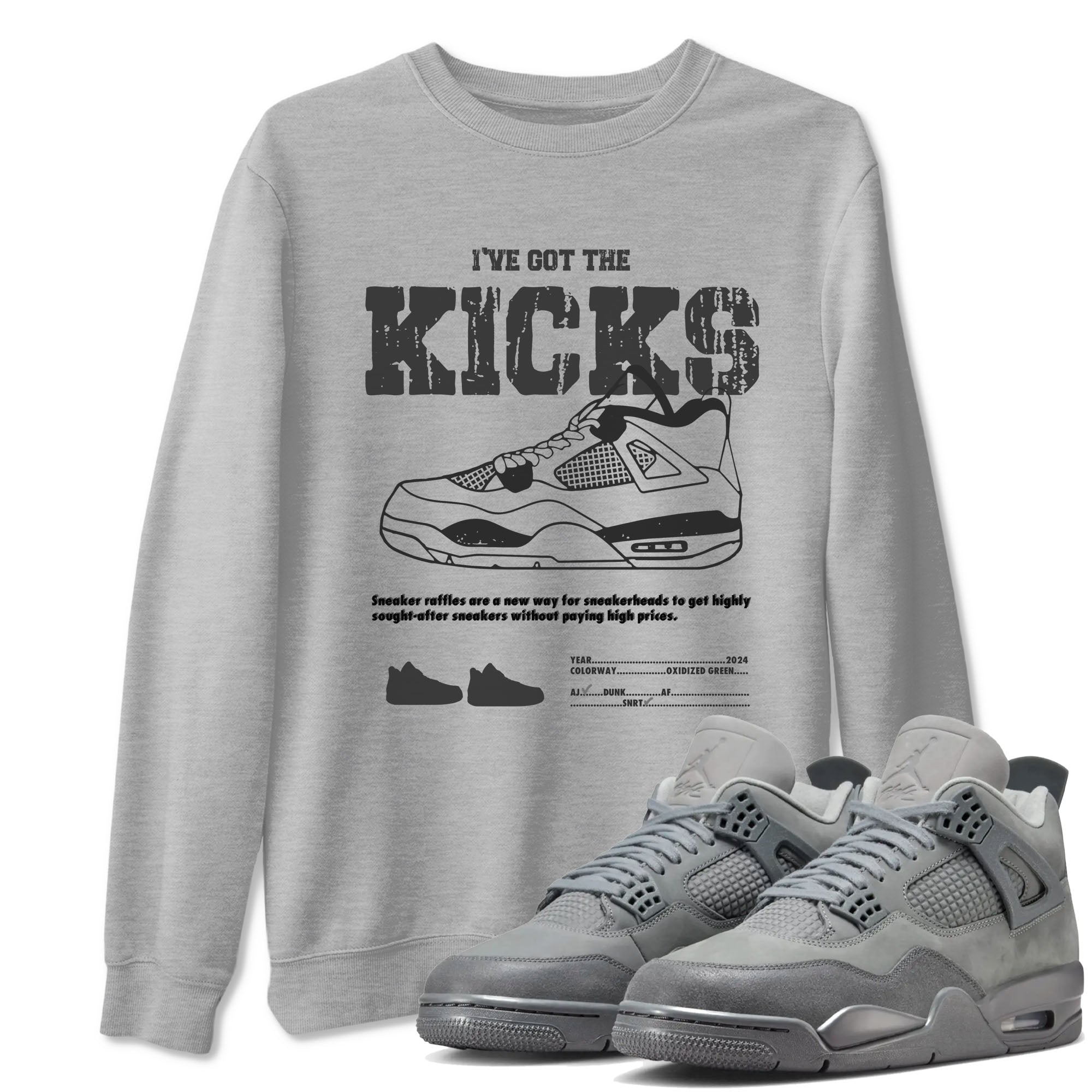 I've Got The Kicks snkmatch Tees - Air Jordan 4 Wet Cement