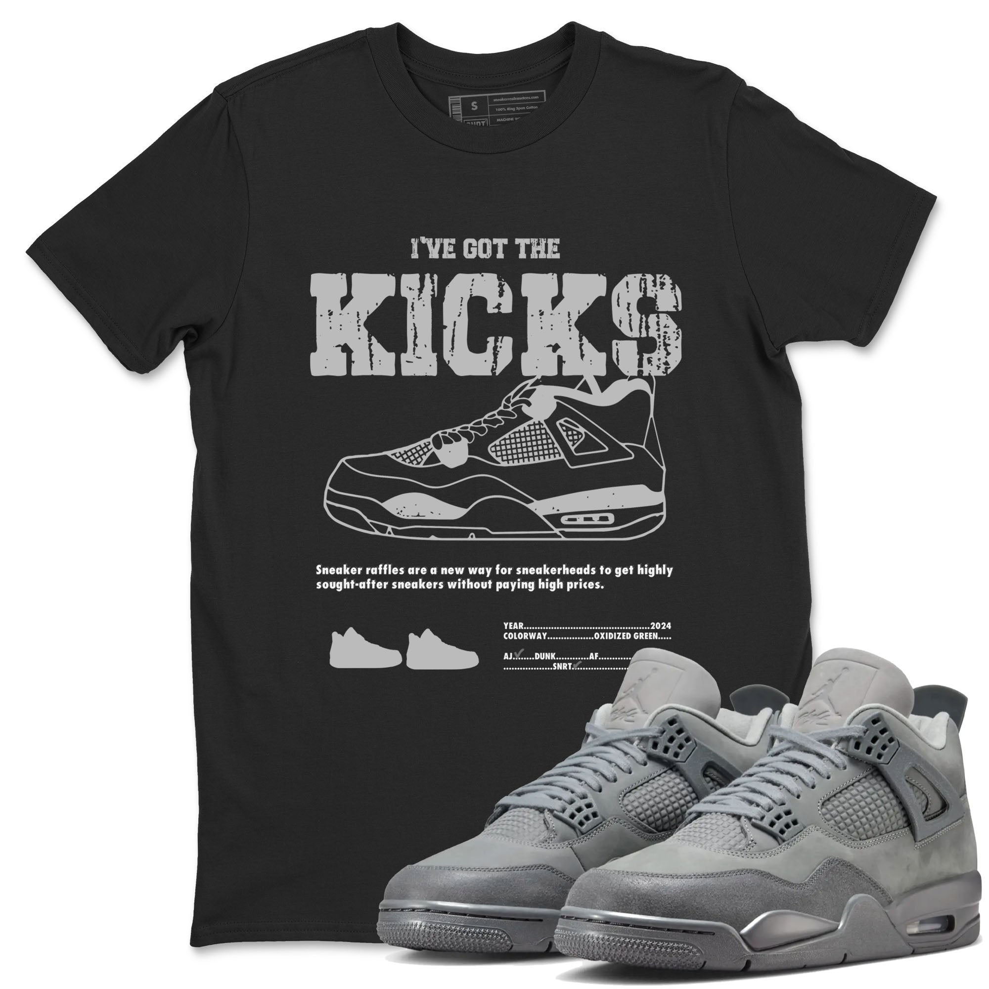 I've Got The Kicks snkmatch Tees - Air Jordan 4 Wet Cement
