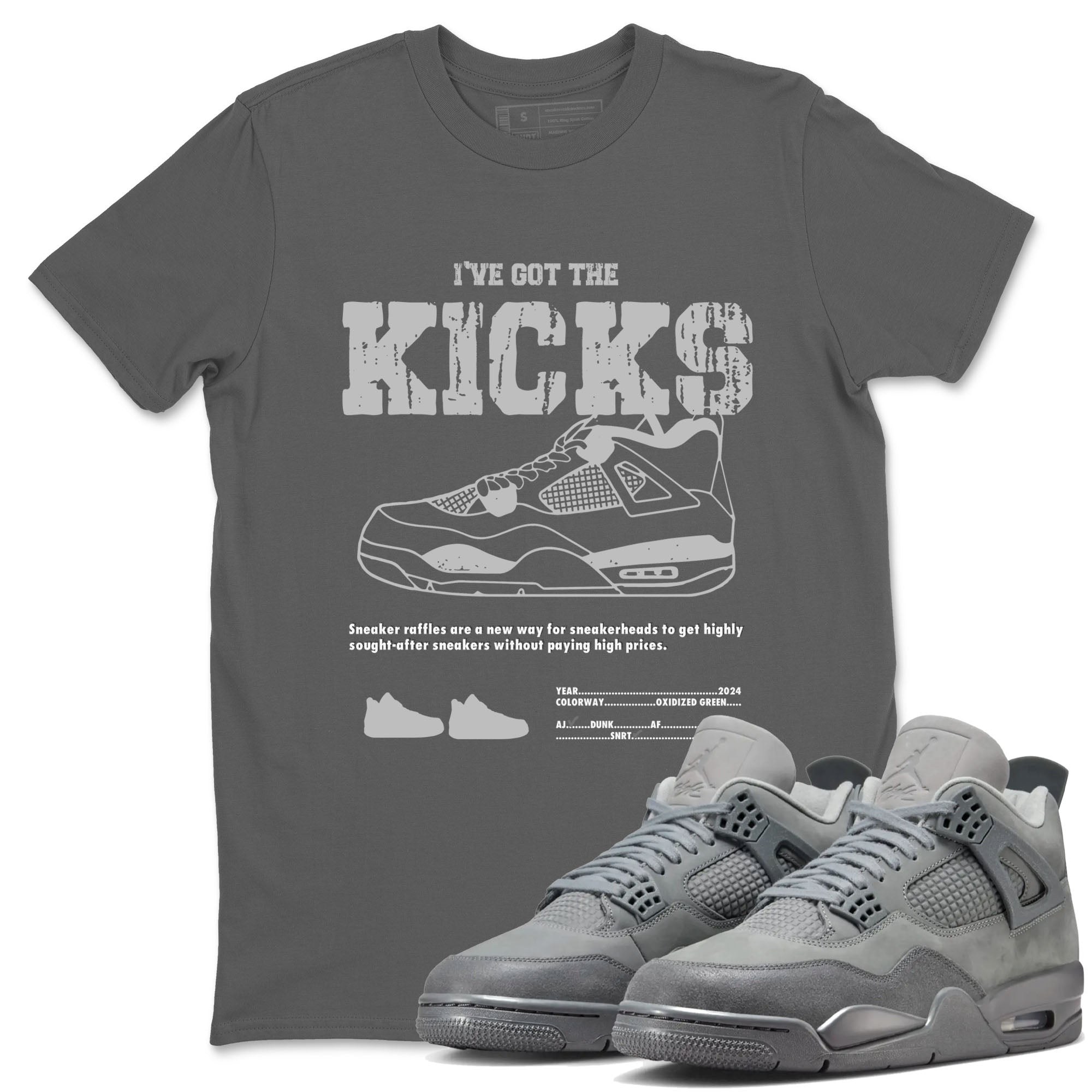 I've Got The Kicks snkmatch Tees - Air Jordan 4 Wet Cement