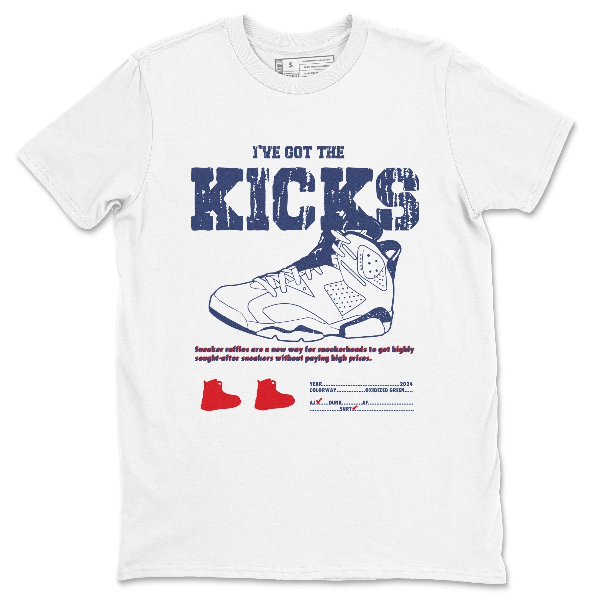 I've Got The Kicks snkmatch Tees - Air Jordan 6 White And Midnight Navy