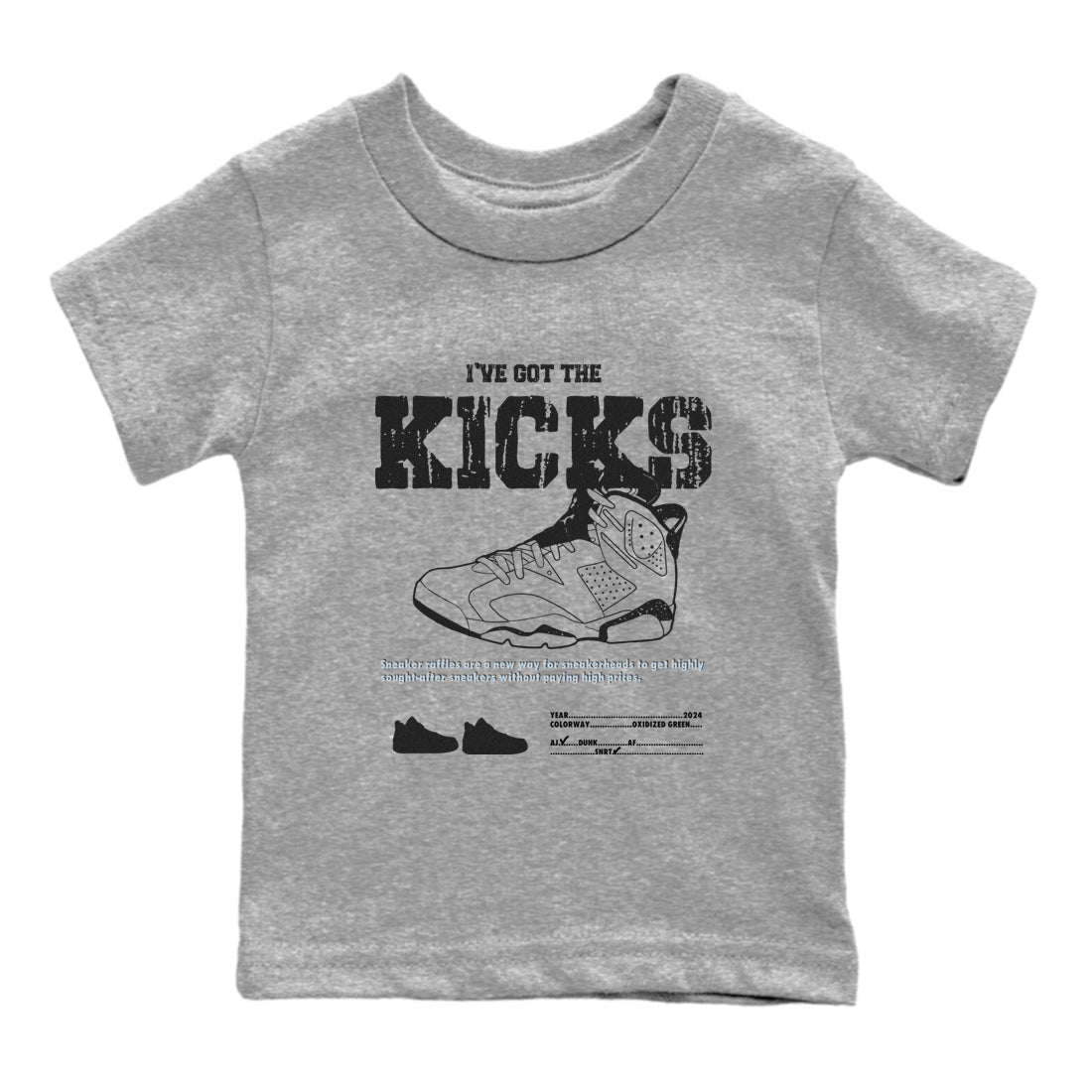I've Got The Kicks snkmatch Tees Kids - Air Jordan 6 White Black